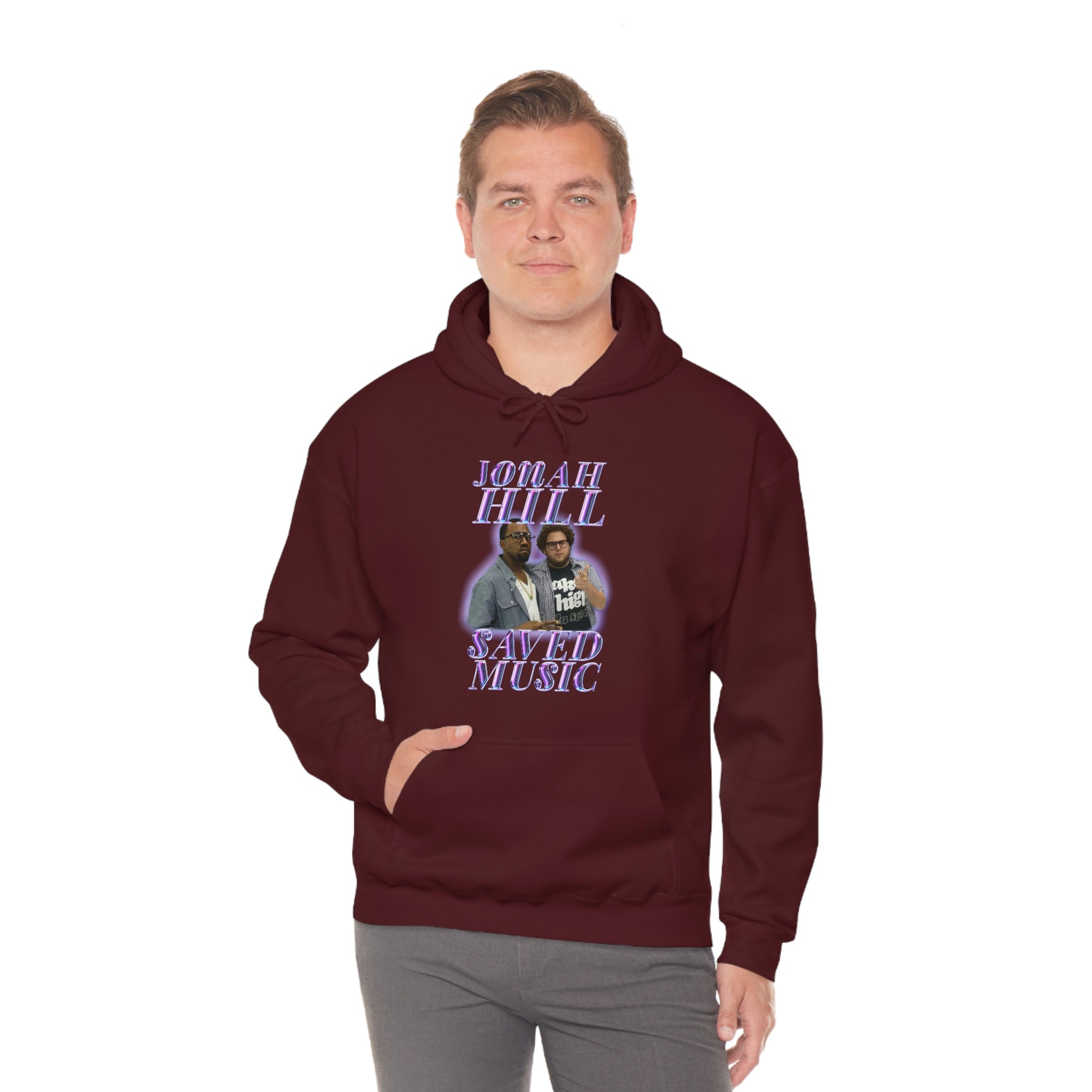 JONAH HILL SAVED MUSIC (KANYE) - Unisex Heavy Blend™ Hooded Sweatshirt