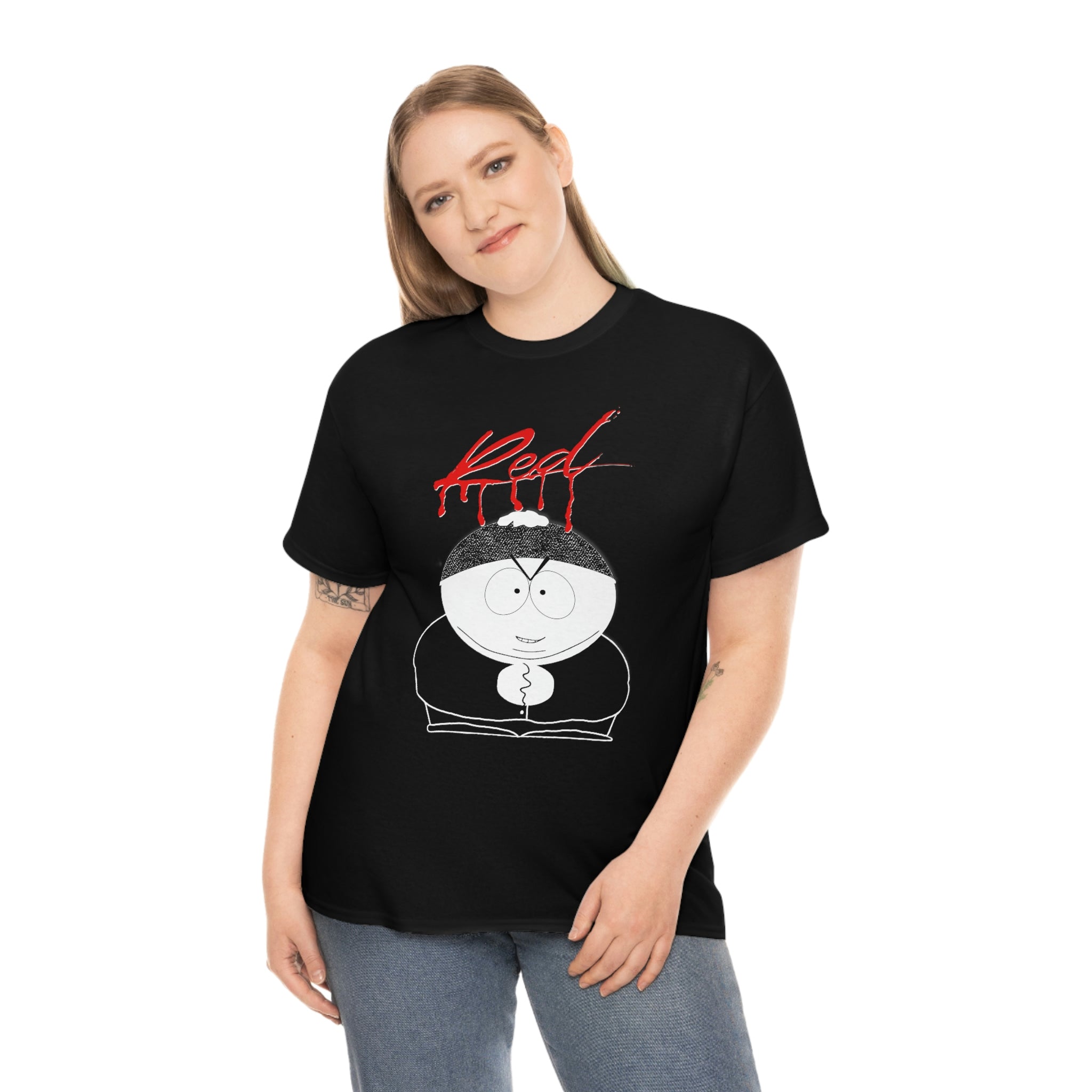 Playboi Cartman (Eric Cartman from South Park) Whole Lotta Red Album Cover - Unisex Heavy Cotton Tee