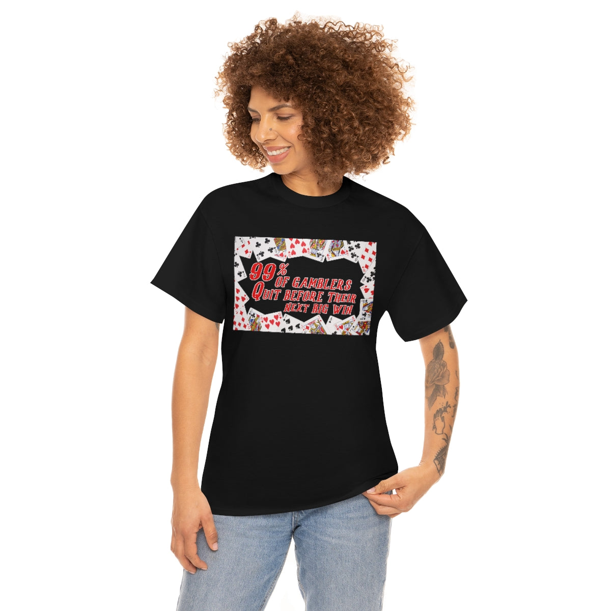 ninety-nine percent of Gamblers Quit before their next big win - Unisex Heavy Cotton Tee - All Colors