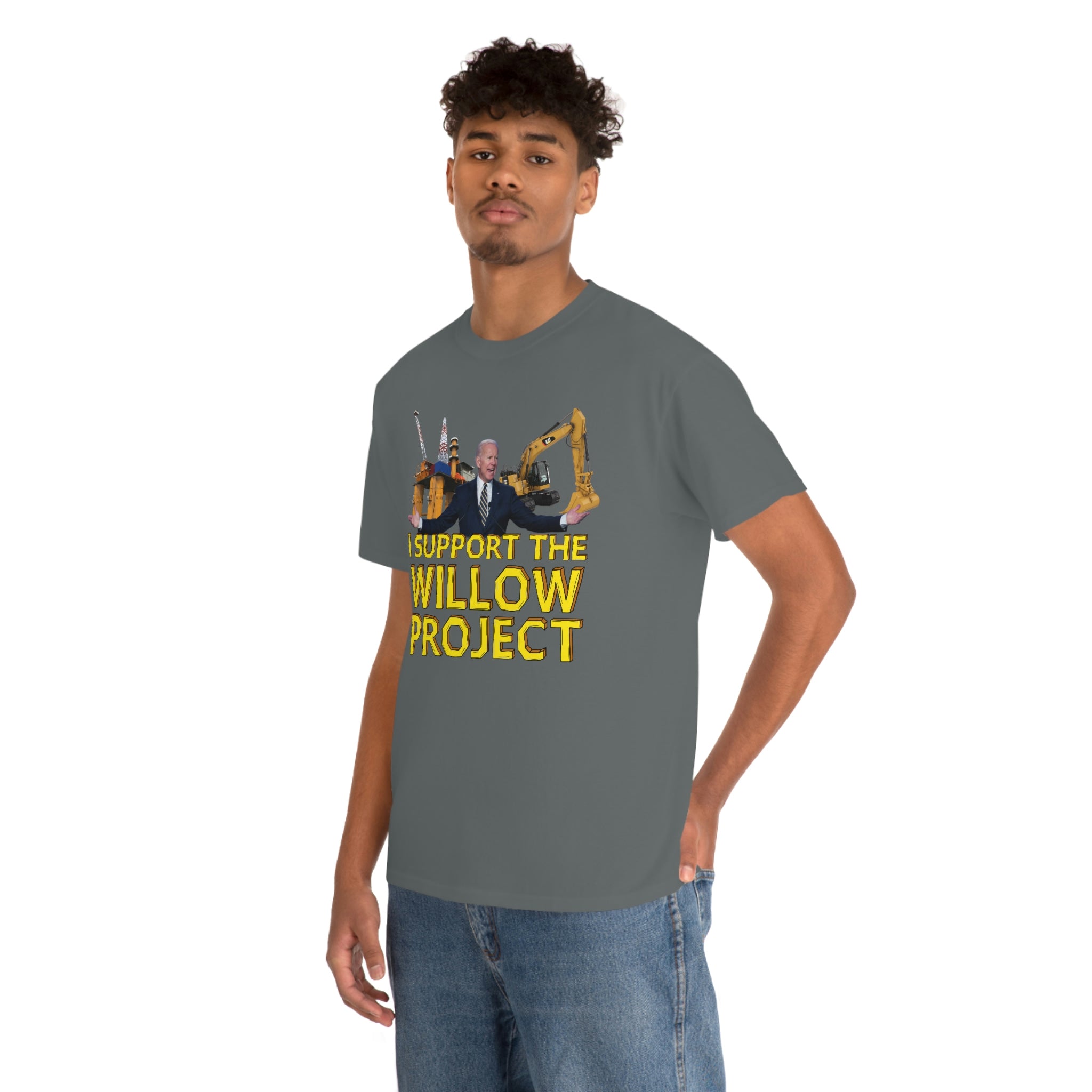 I Support the Willow Project (Biden) - Unisex Heavy Cotton Tee