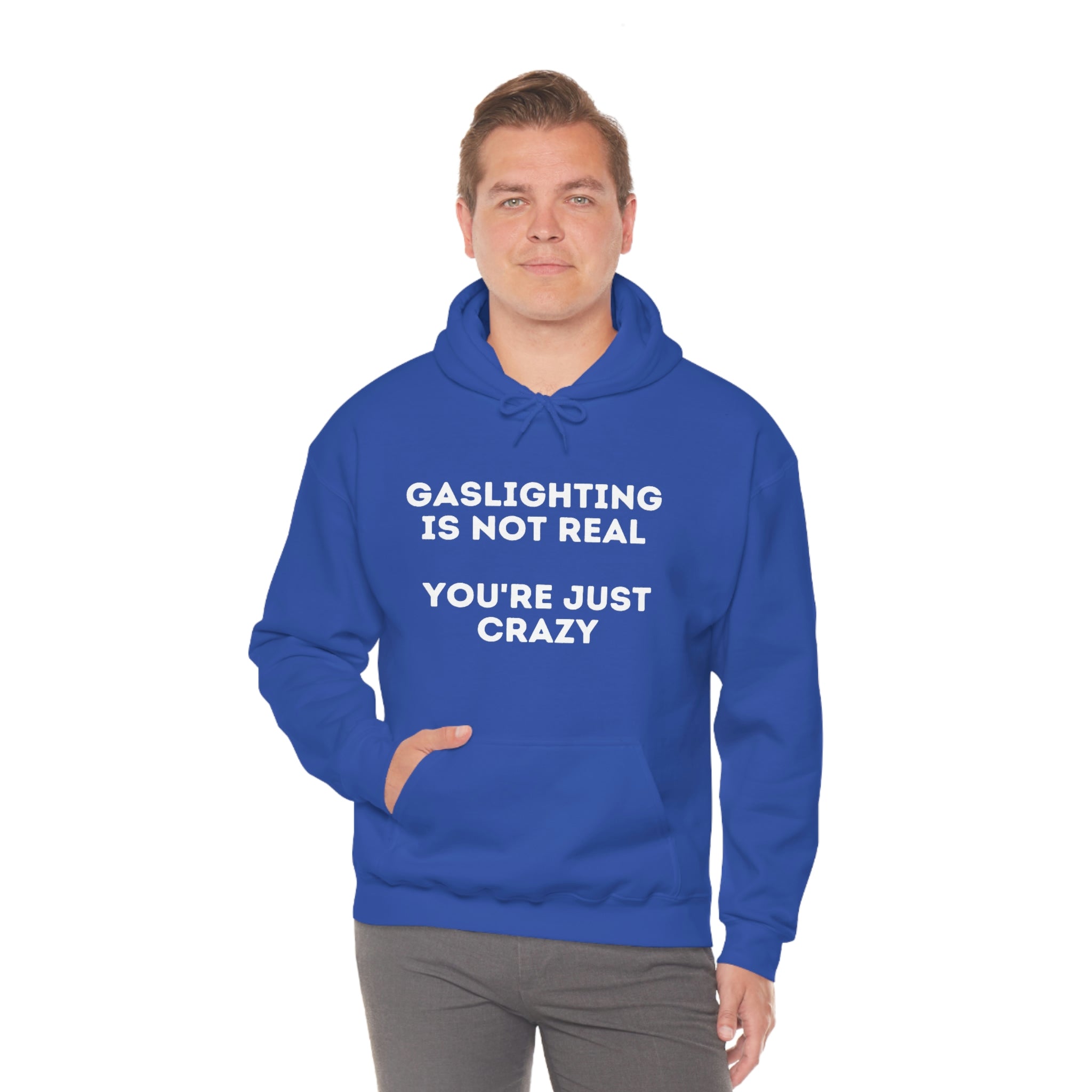 Gaslighting isn't real You're just crazy - Unisex Heavy Blend™ Hooded Sweatshirt - ALL COLORS