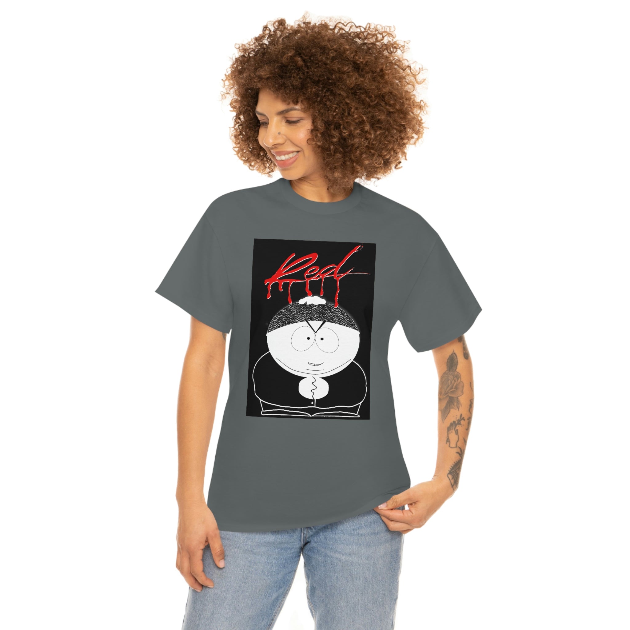 Playboi Cartman (Eric Cartman from South Park) Whole Lotta Red Album Cover - Unisex Heavy Cotton Tee