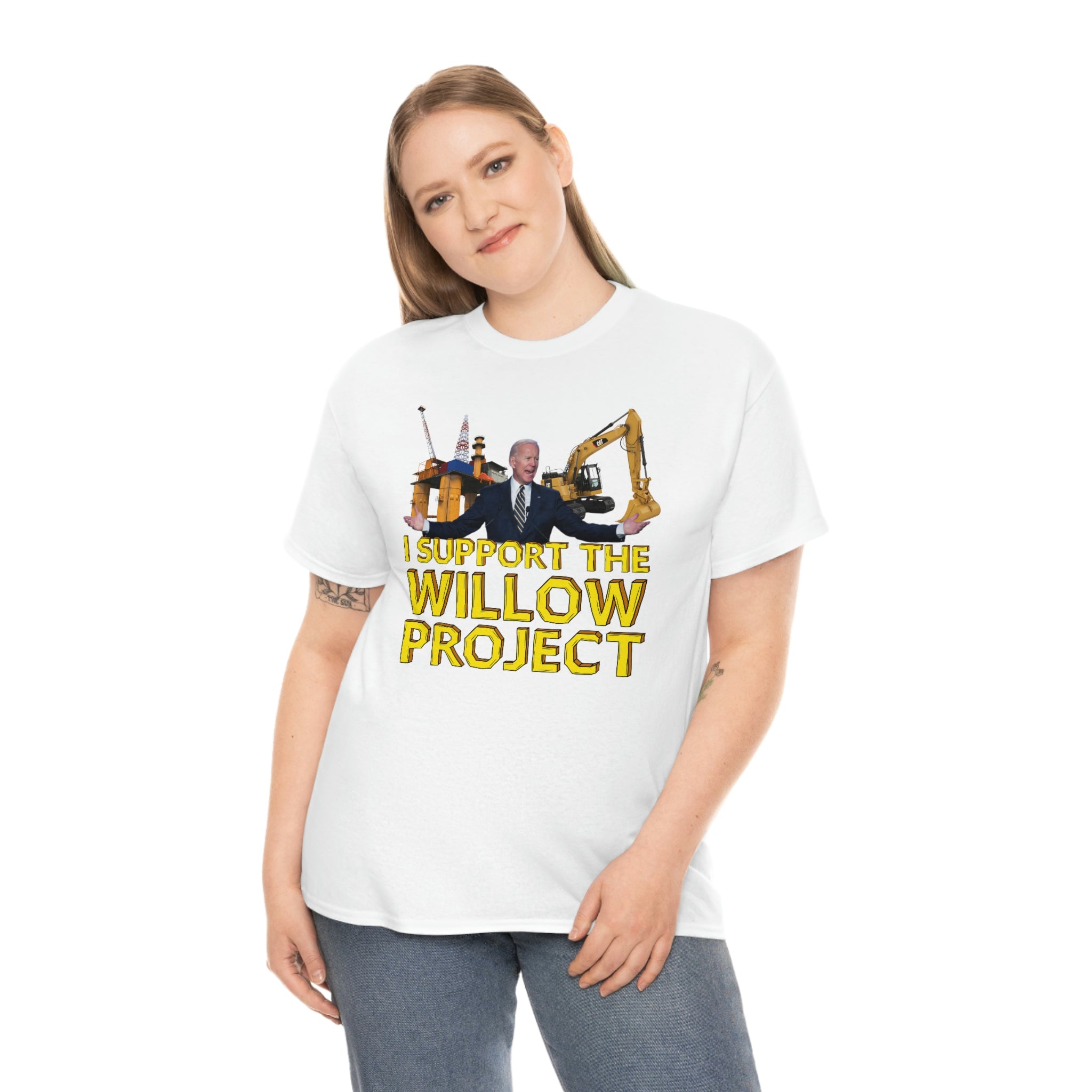 I Support the Willow Project (Biden) - Unisex Heavy Cotton Tee