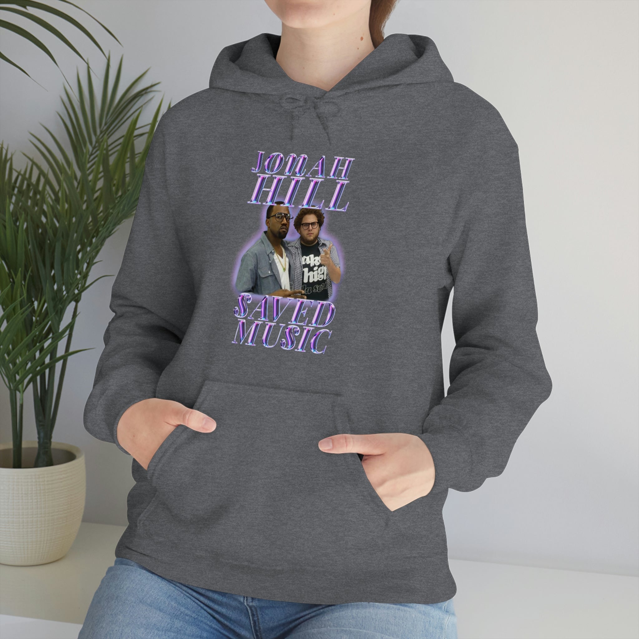 JONAH HILL SAVED MUSIC (KANYE) - Unisex Heavy Blend™ Hooded Sweatshirt