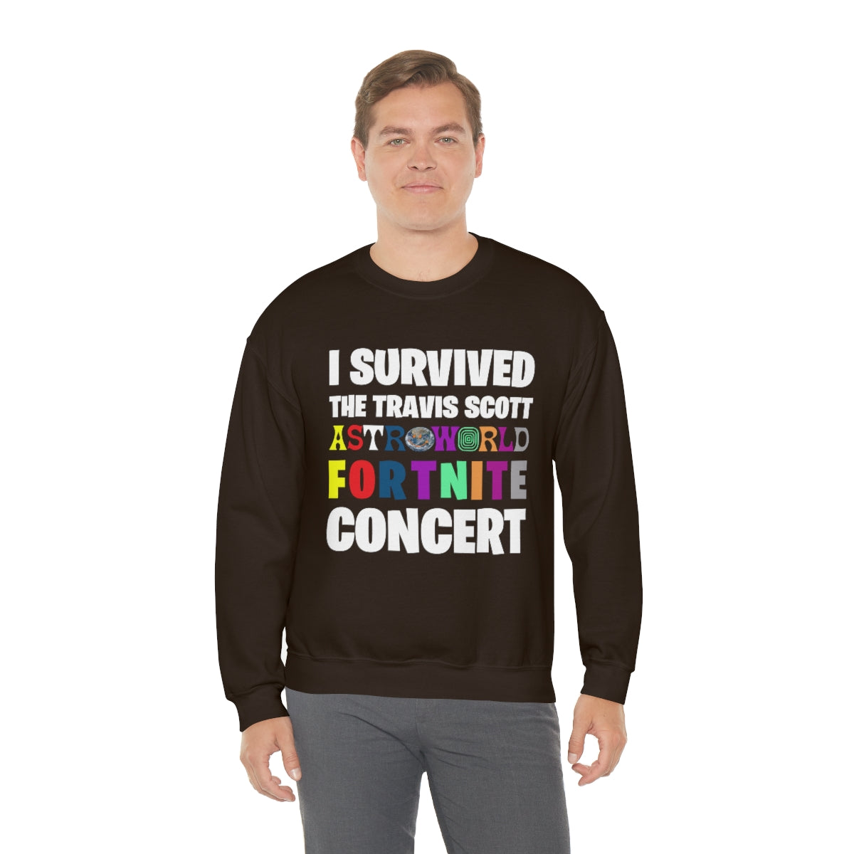 I SURVIVED THE TRAVIS SCOTT FORTNITE CONCERT - Unisex Heavy Blend™ Crewneck Sweatshirt