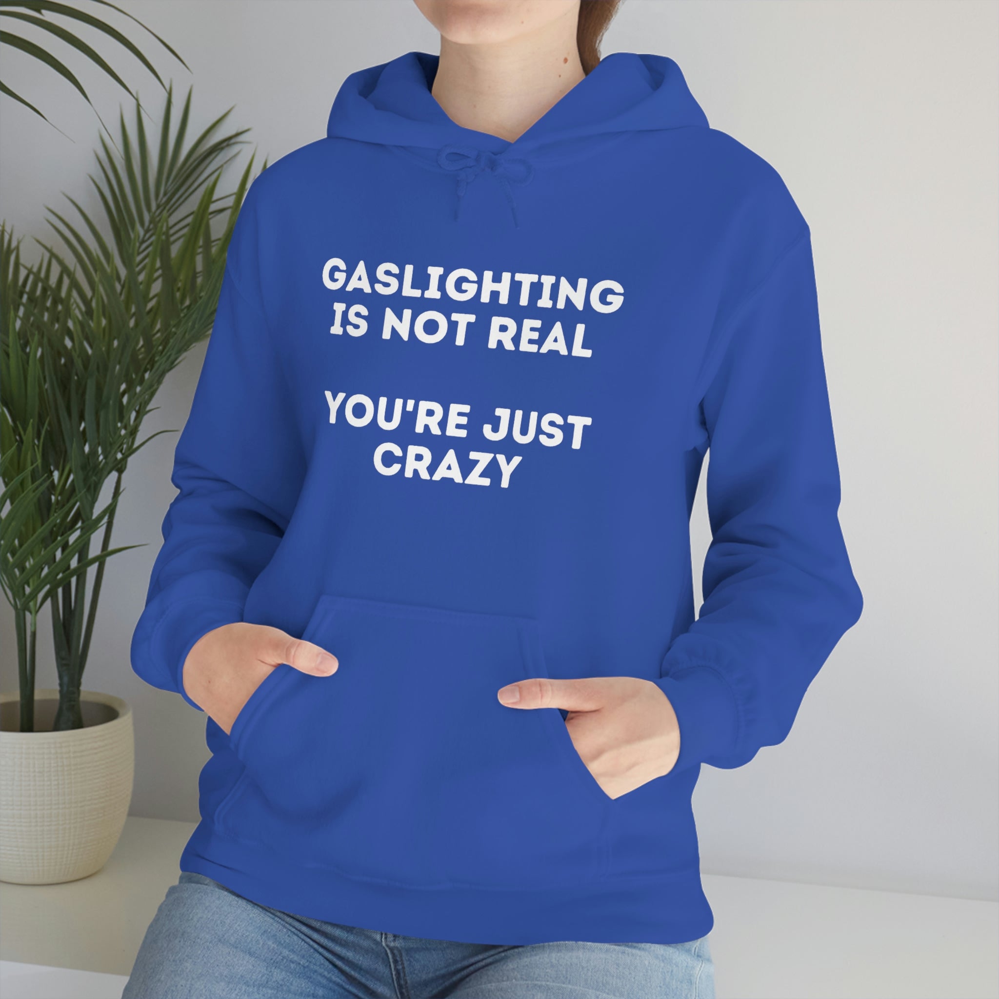 Gaslighting isn't real You're just crazy - Unisex Heavy Blend™ Hooded Sweatshirt - ALL COLORS