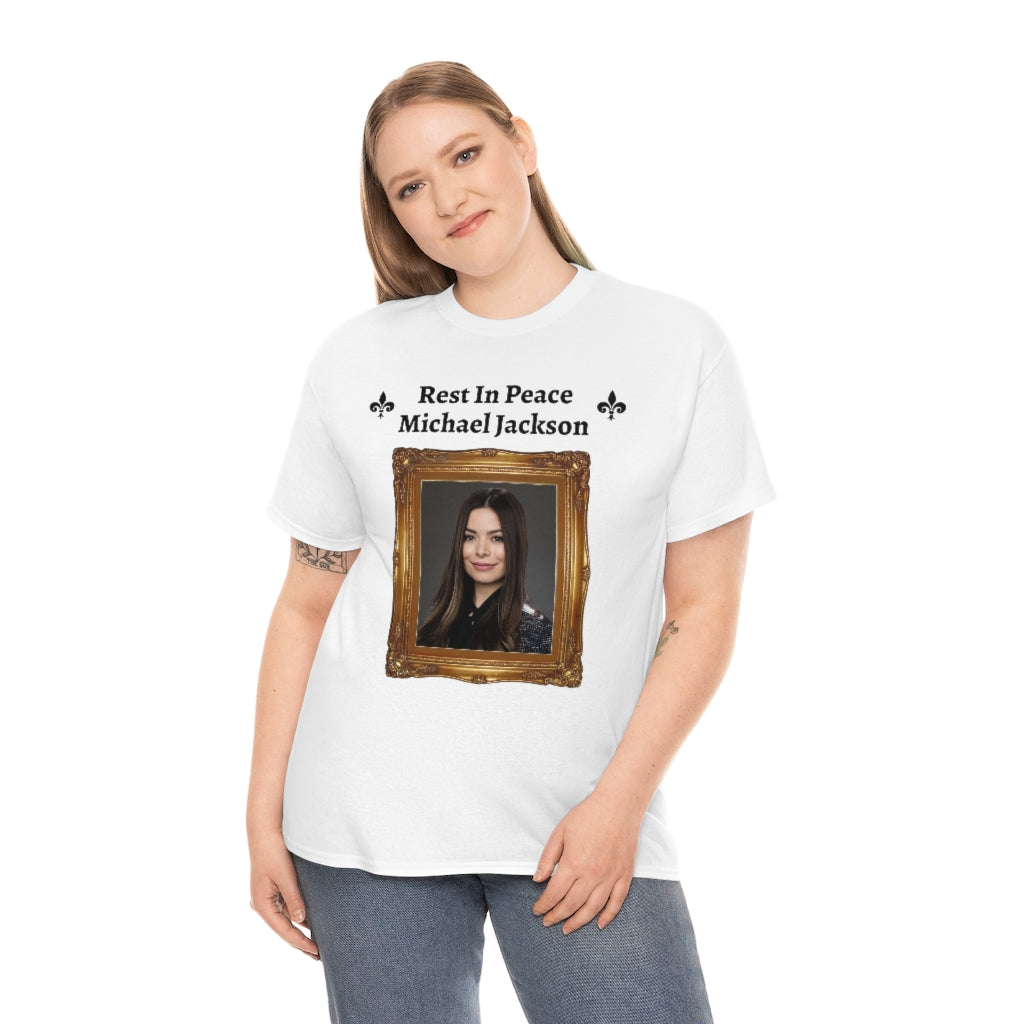 Rest In Peace Michael Jackson (Miranda Cosgrove from iCarly) - Unisex Heavy Cotton Tee - All Colors