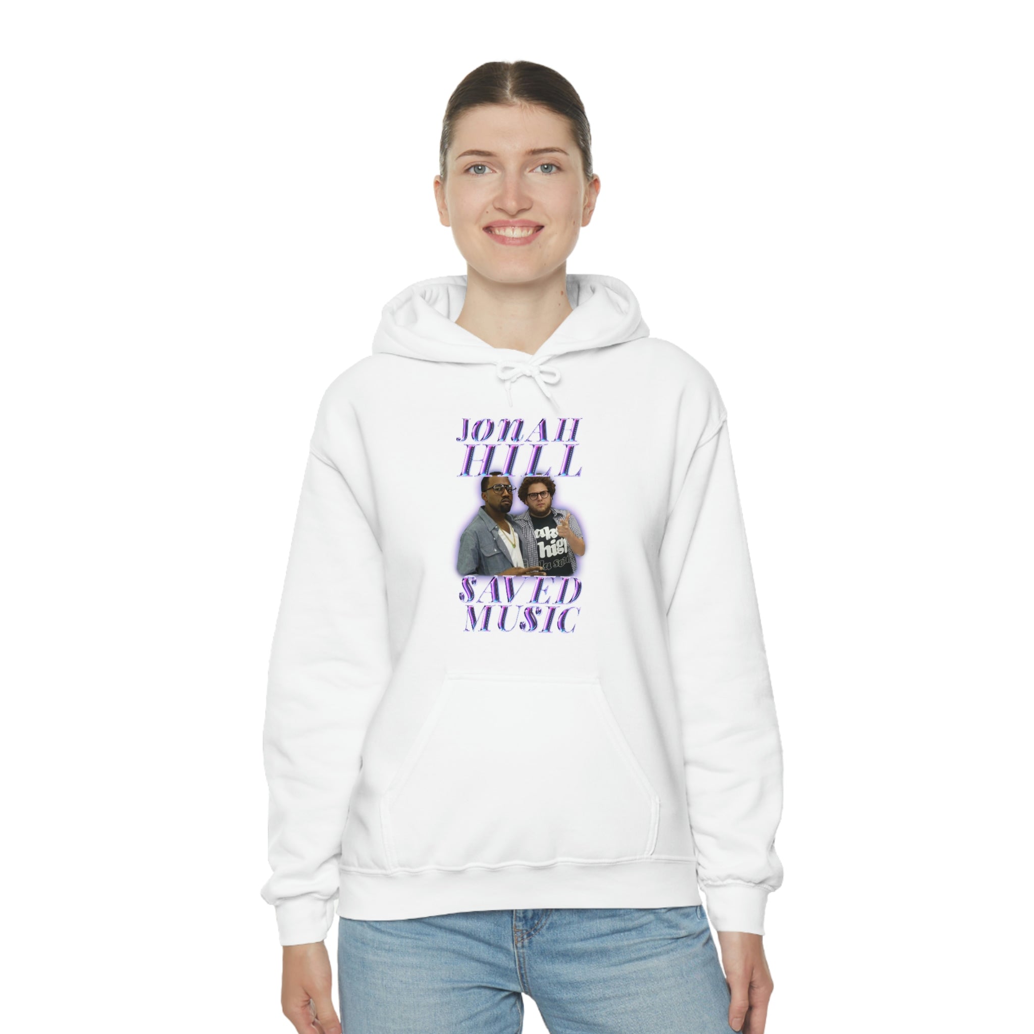 JONAH HILL SAVED MUSIC (KANYE) - Unisex Heavy Blend™ Hooded Sweatshirt