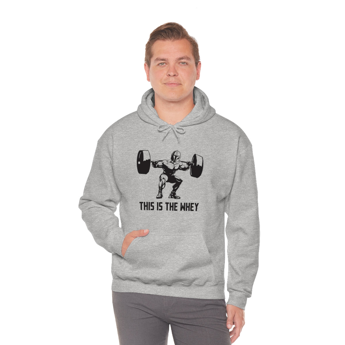 This is the Whey - Unisex Heavy Blend™ Hooded Sweatshirt