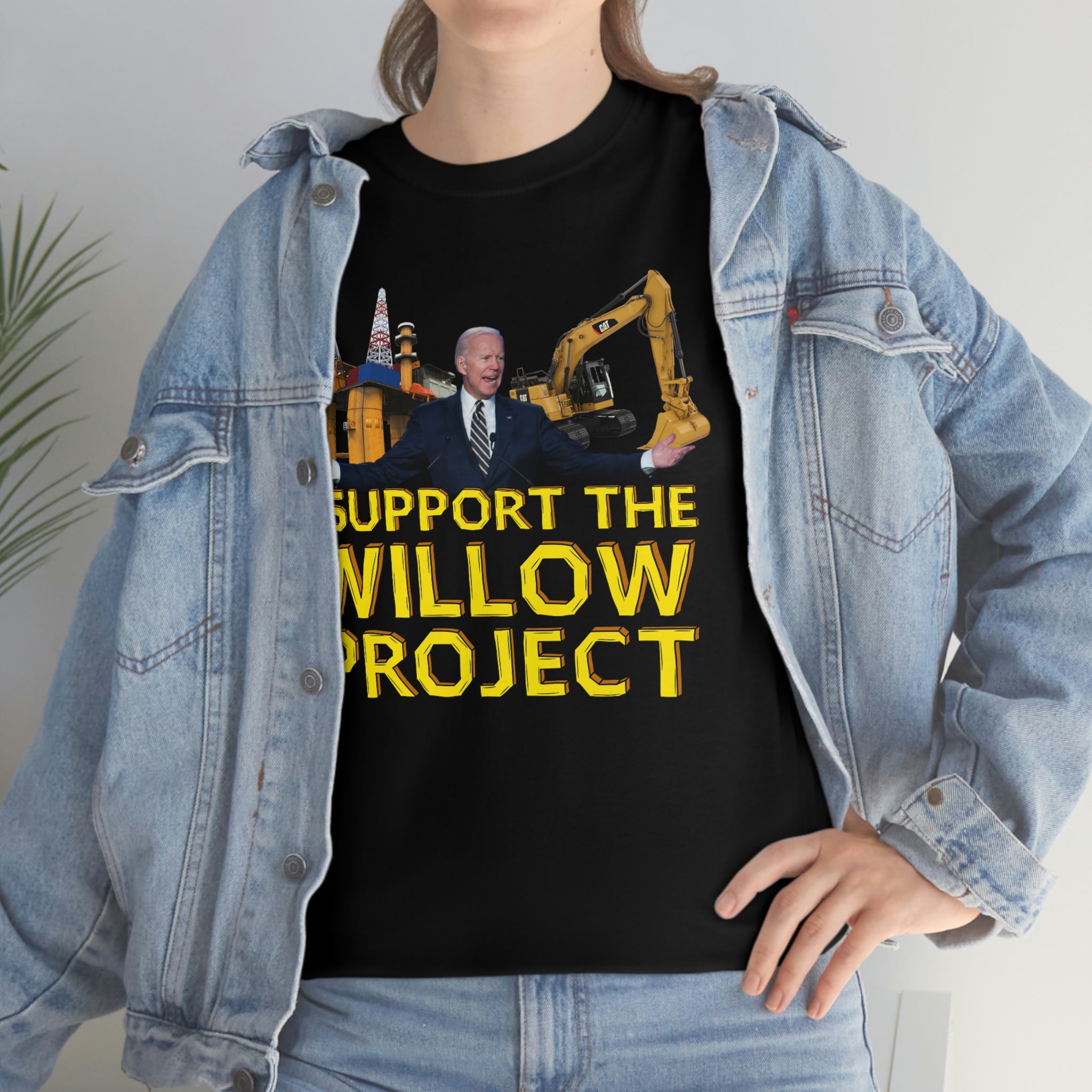 I Support the Willow Project (Biden) - Unisex Heavy Cotton Tee