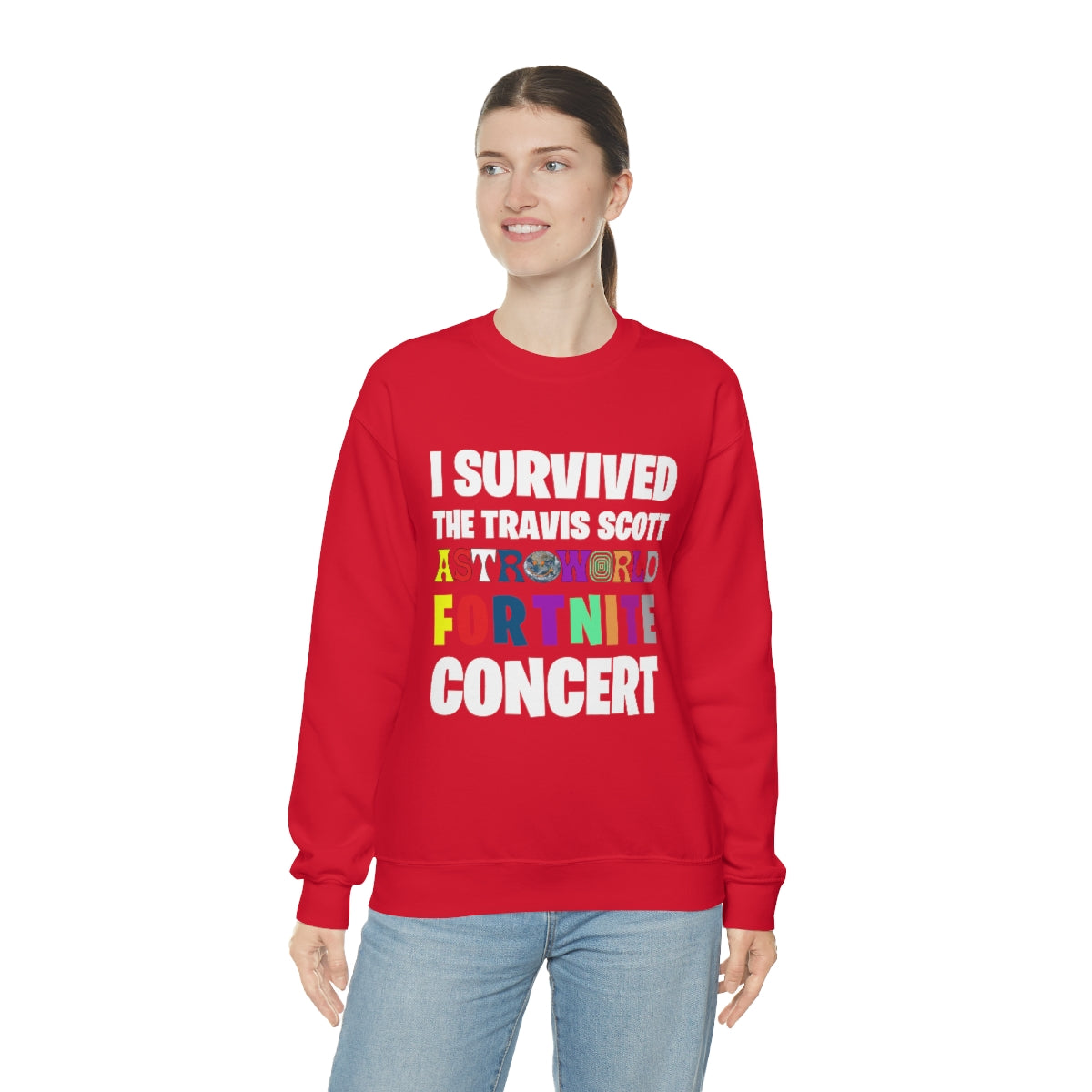 I SURVIVED THE TRAVIS SCOTT FORTNITE CONCERT - Unisex Heavy Blend™ Crewneck Sweatshirt