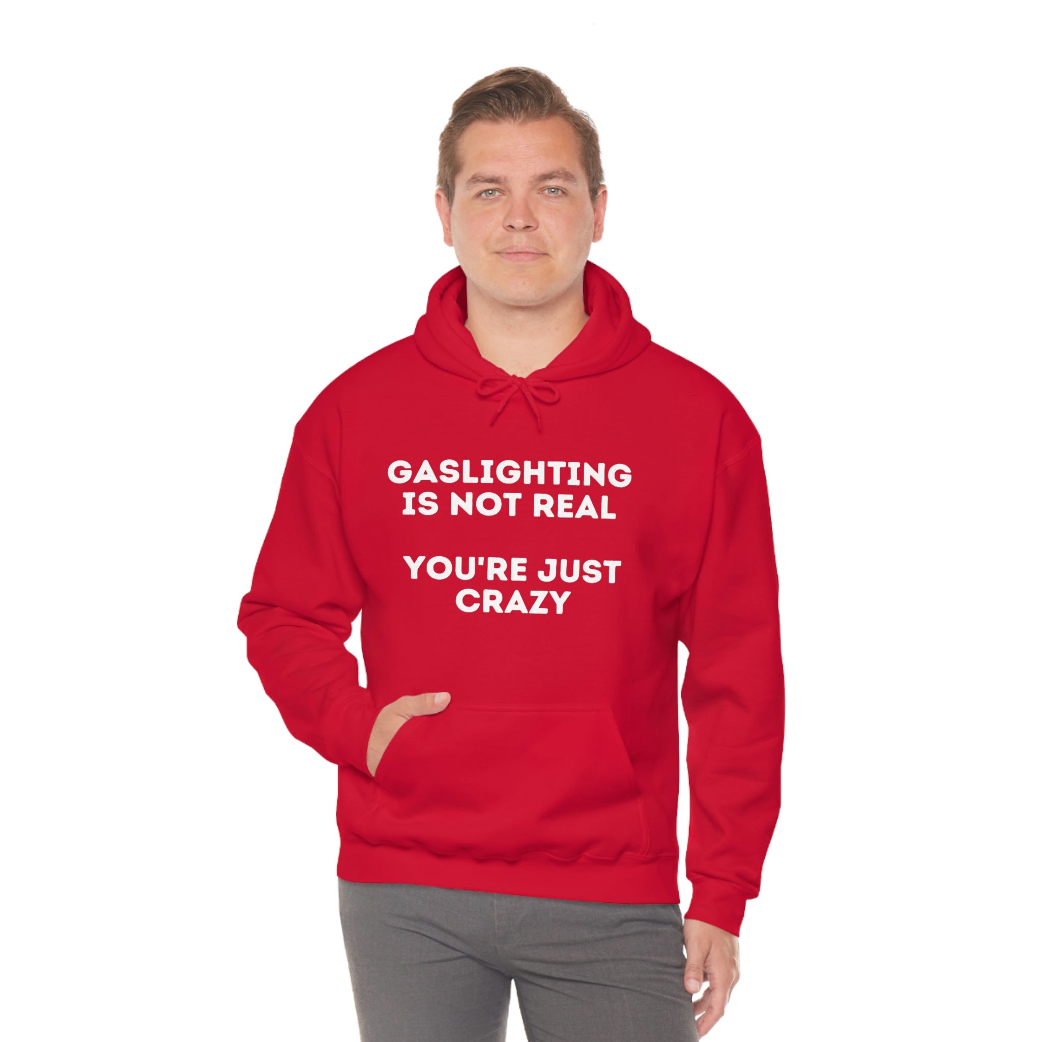 Gaslighting isn't real You're just crazy - Unisex Heavy Blend™ Hooded Sweatshirt - ALL COLORS