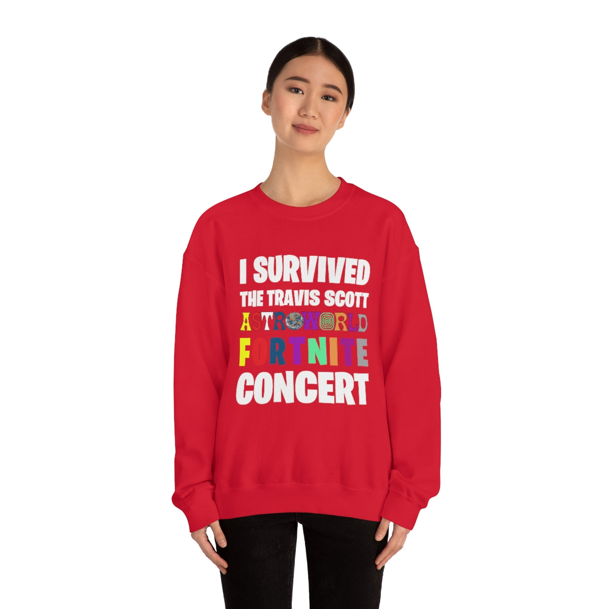 I SURVIVED THE TRAVIS SCOTT FORTNITE CONCERT - Unisex Heavy Blend™ Crewneck Sweatshirt