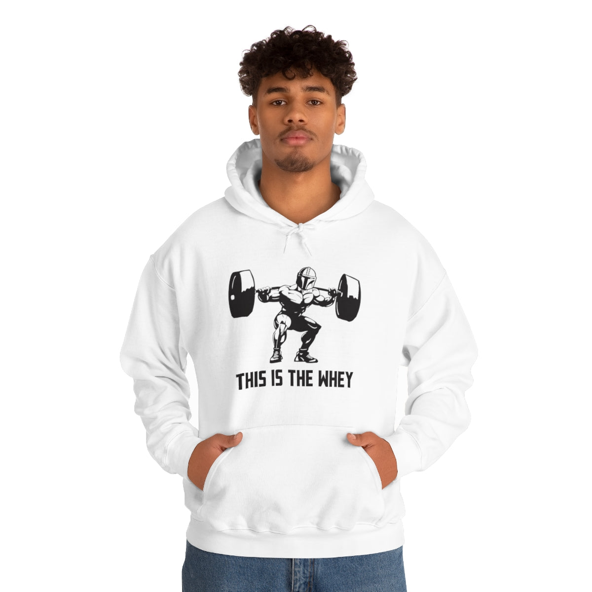 This is the Whey - Unisex Heavy Blend™ Hooded Sweatshirt