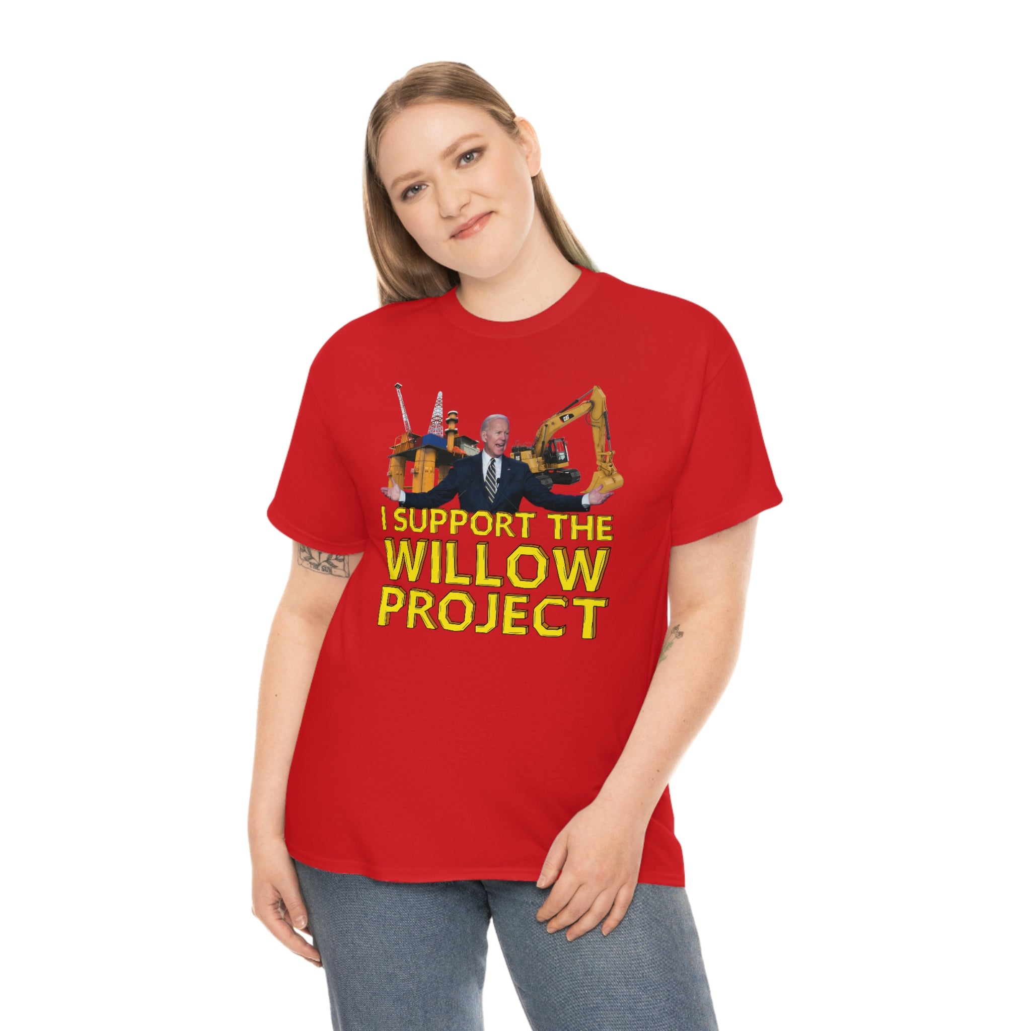 I Support the Willow Project (Biden) - Unisex Heavy Cotton Tee