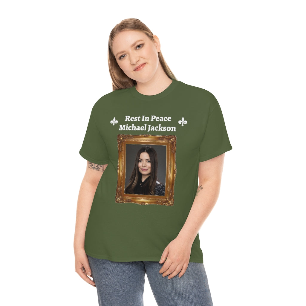 Rest In Peace Michael Jackson (Miranda Cosgrove from iCarly) - Unisex Heavy Cotton Tee - All Colors