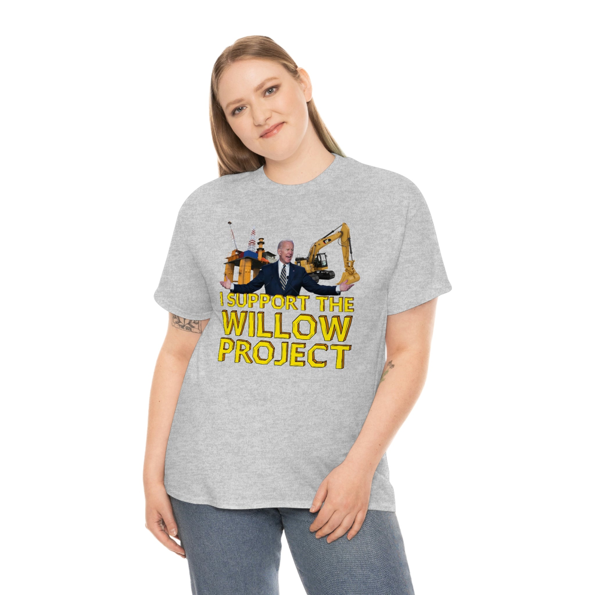 I Support the Willow Project (Biden) - Unisex Heavy Cotton Tee