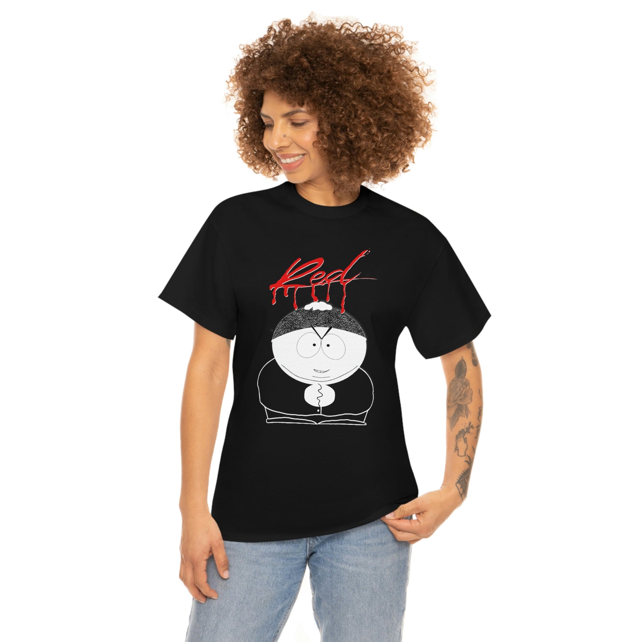 Playboi Cartman (Eric Cartman from South Park) Whole Lotta Red Album Cover - Unisex Heavy Cotton Tee