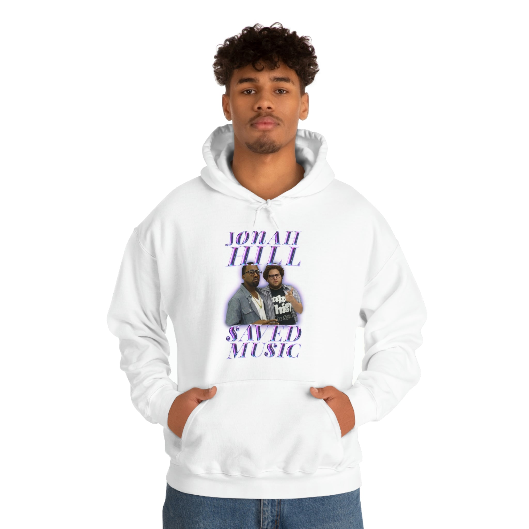 JONAH HILL SAVED MUSIC (KANYE) - Unisex Heavy Blend™ Hooded Sweatshirt