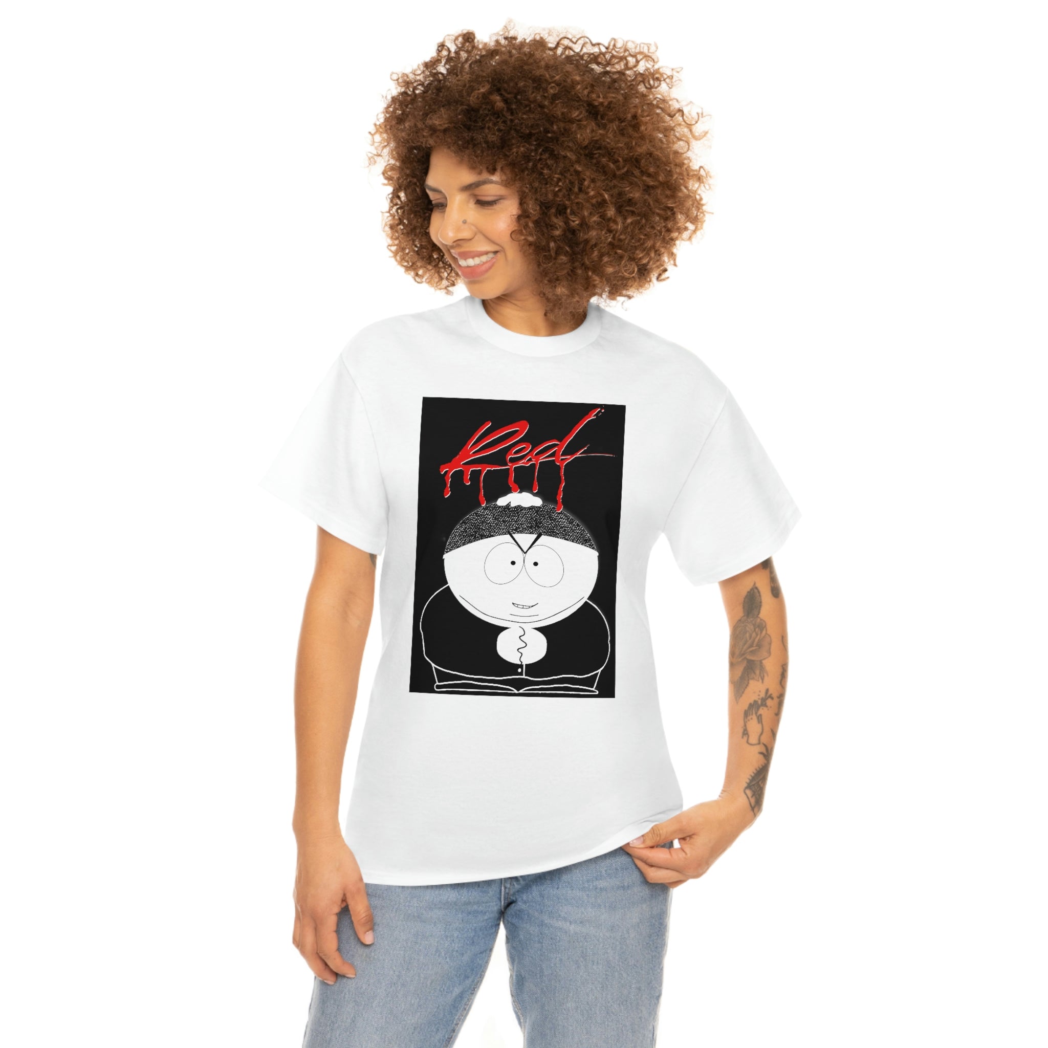 Playboi Cartman (Eric Cartman from South Park) Whole Lotta Red Album Cover - Unisex Heavy Cotton Tee