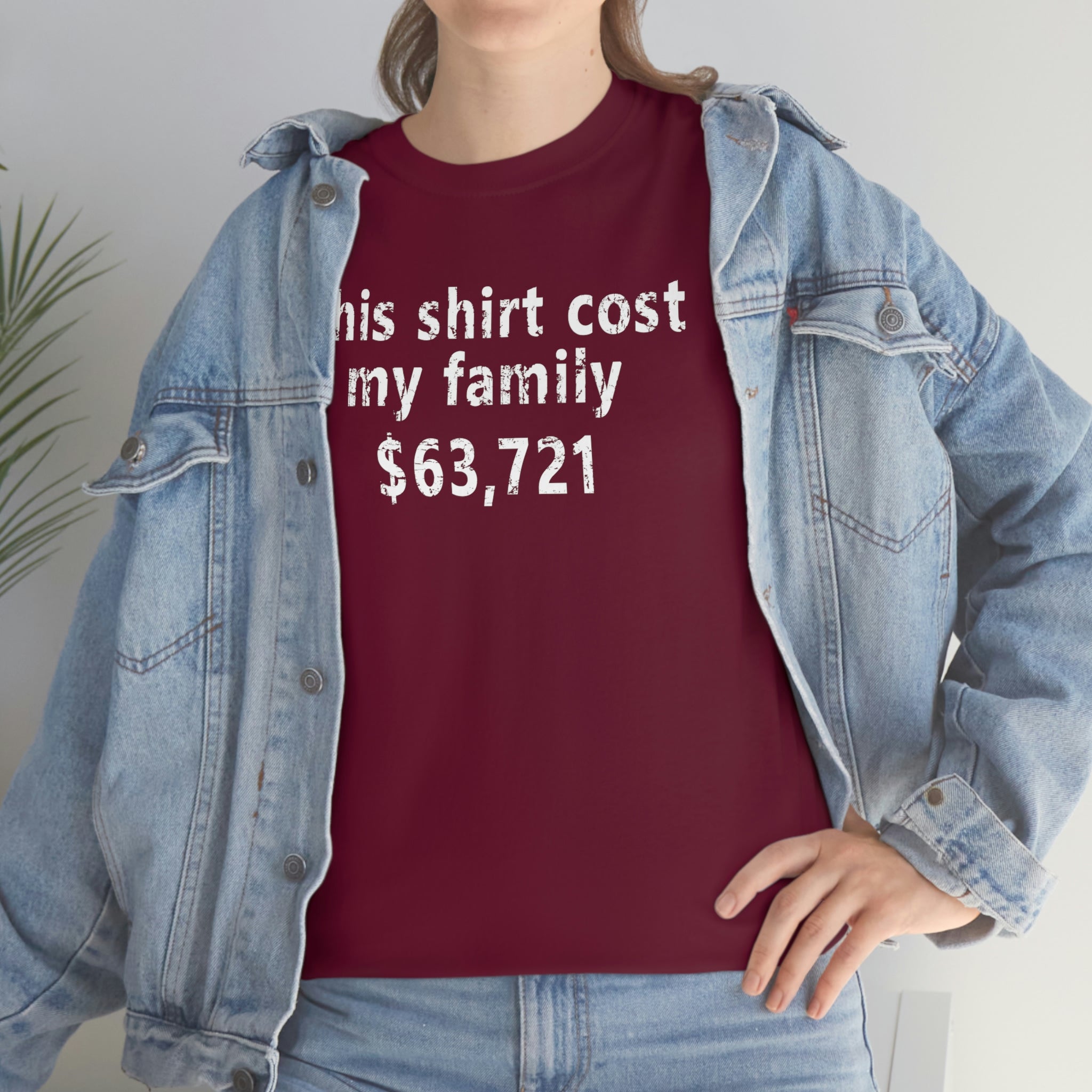 This Shirt Cost my parents $63,721 (Harvard) - Unisex Heavy Cotton Tee