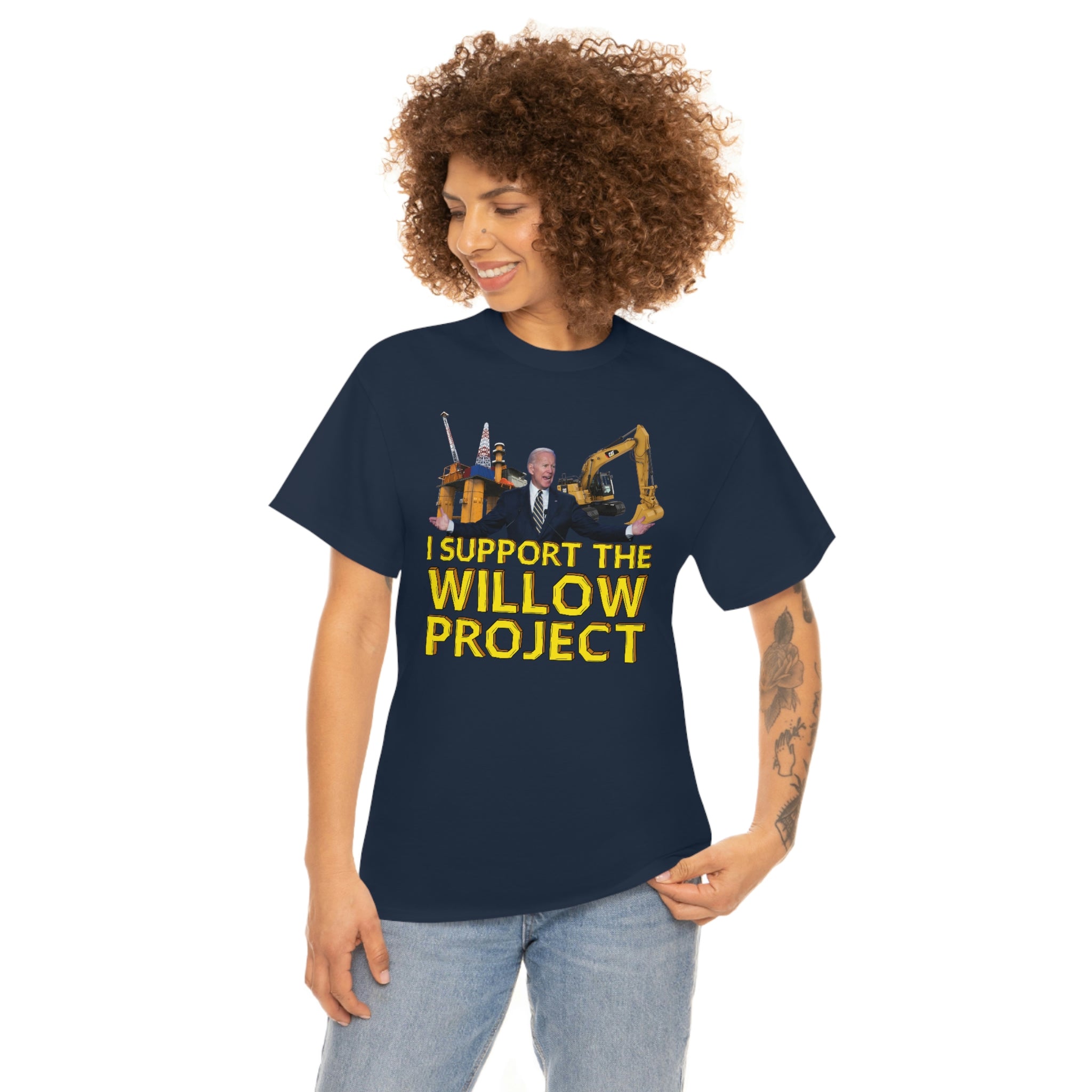 I Support the Willow Project (Biden) - Unisex Heavy Cotton Tee