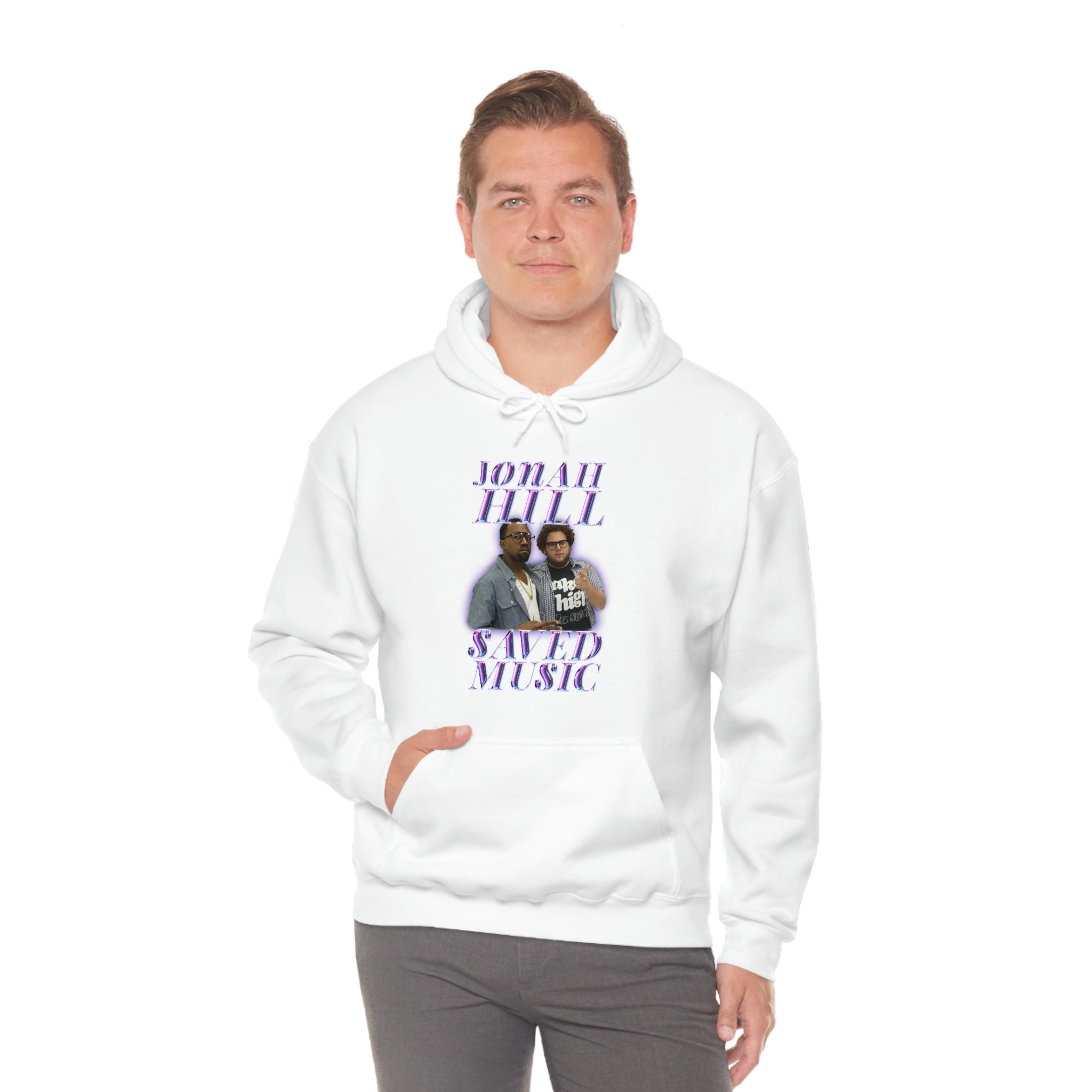 JONAH HILL SAVED MUSIC (KANYE) - Unisex Heavy Blend™ Hooded Sweatshirt