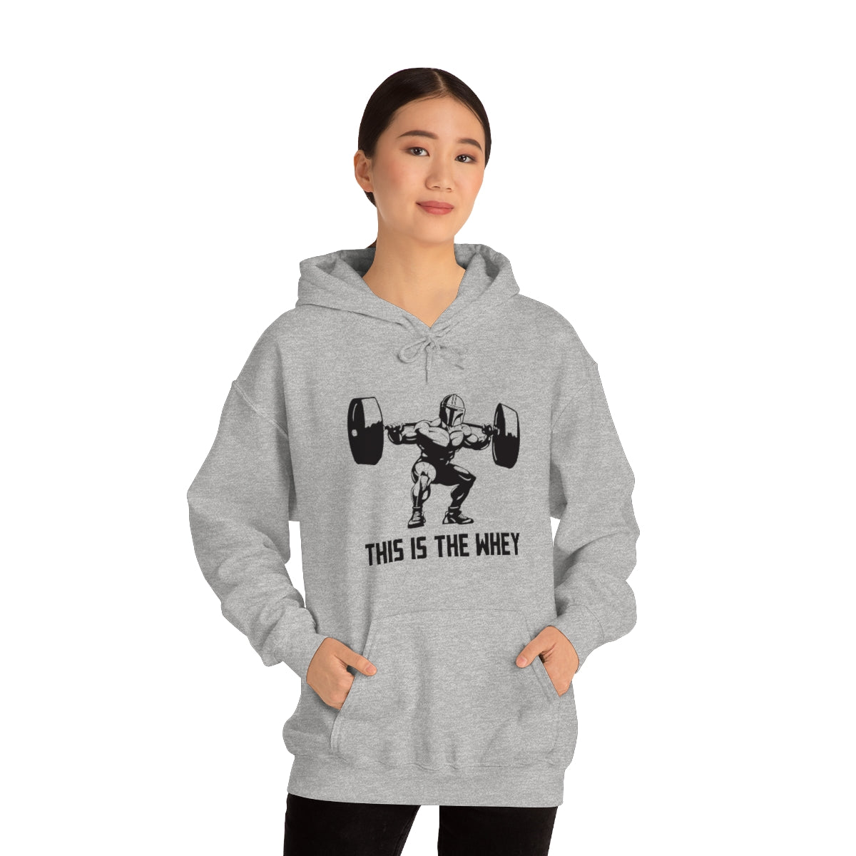 This is the Whey - Unisex Heavy Blend™ Hooded Sweatshirt