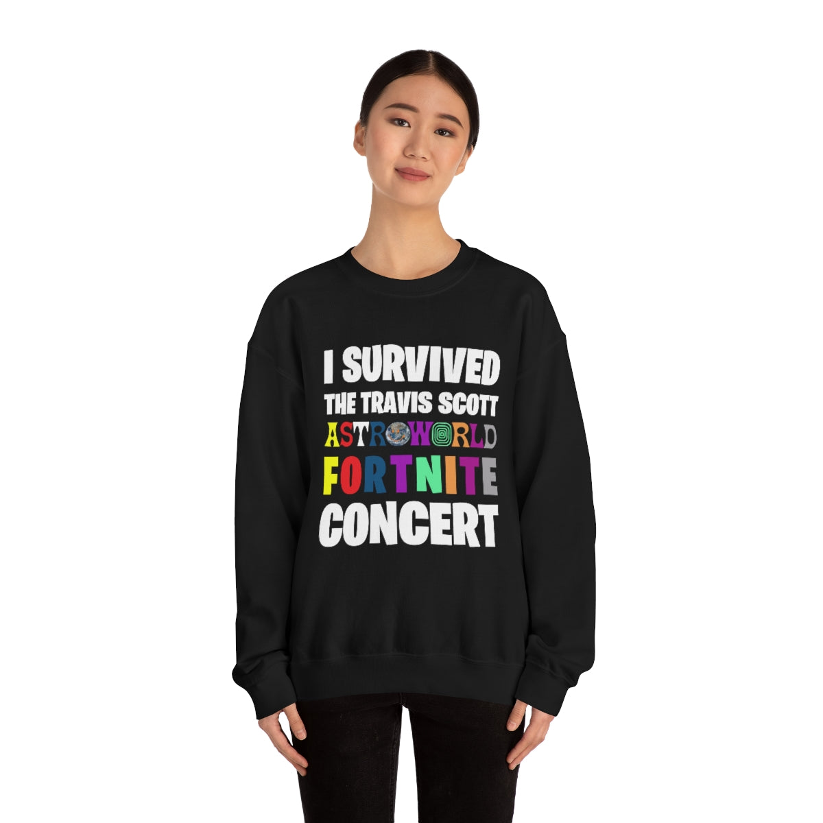 I SURVIVED THE TRAVIS SCOTT FORTNITE CONCERT - Unisex Heavy Blend™ Crewneck Sweatshirt