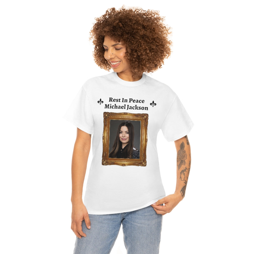 Rest In Peace Michael Jackson (Miranda Cosgrove from iCarly) - Unisex Heavy Cotton Tee - All Colors