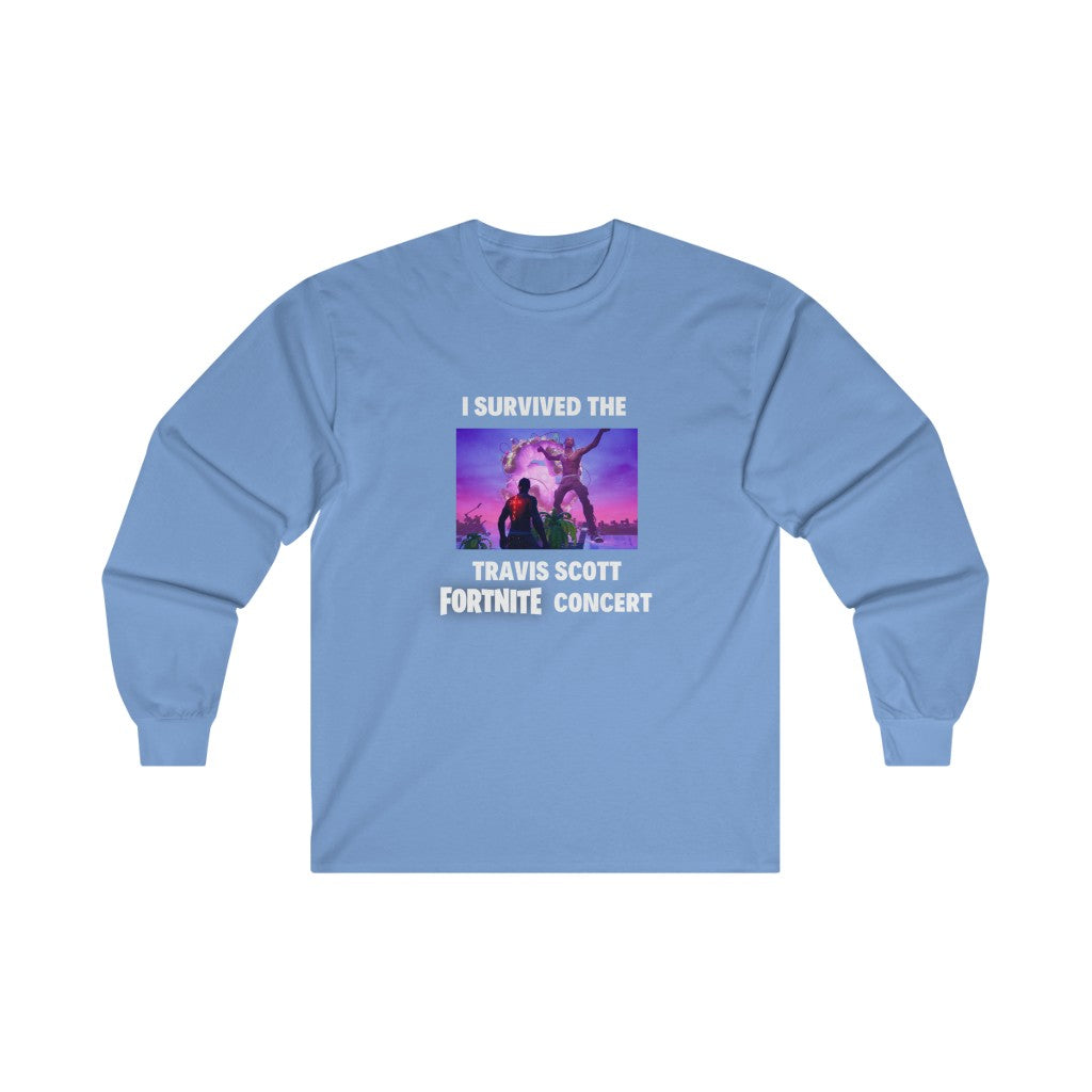 I Survived the Travis Scott Fortnite Concert - Ultra Cotton Long Sleeve Tee - All Colors