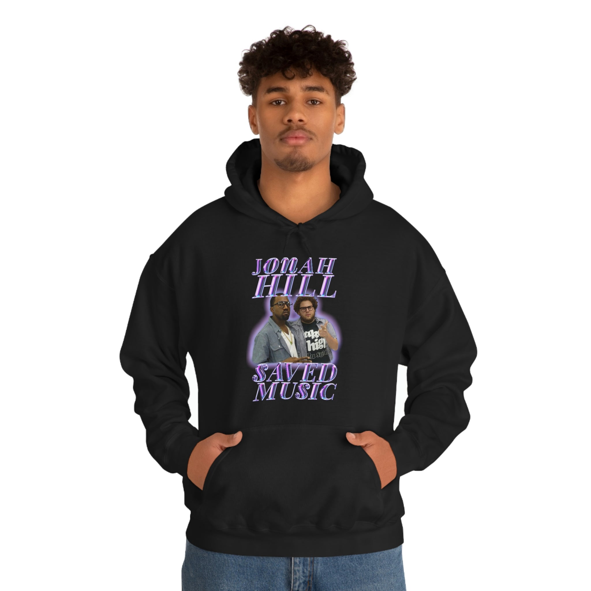 JONAH HILL SAVED MUSIC (KANYE) - Unisex Heavy Blend™ Hooded Sweatshirt