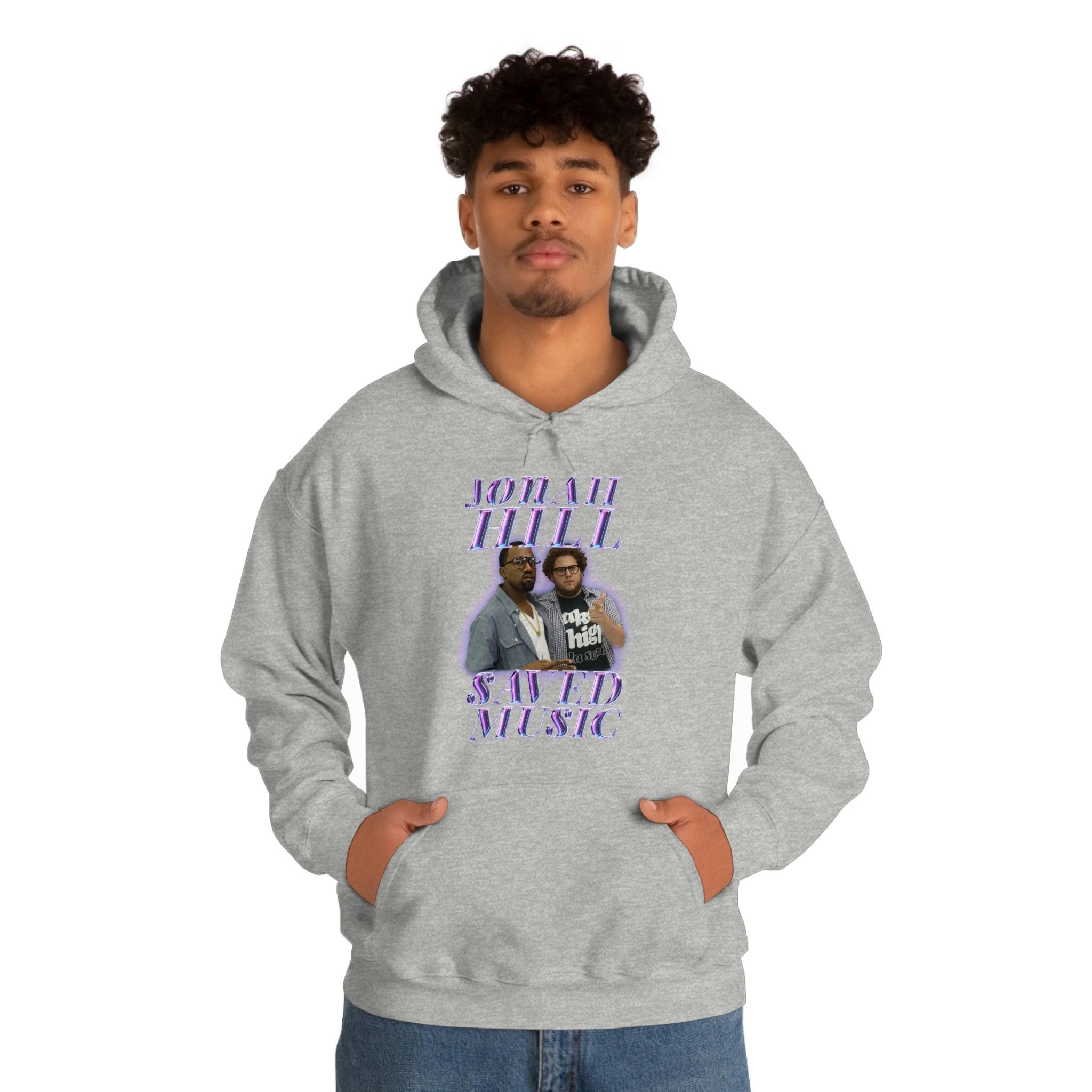 JONAH HILL SAVED MUSIC (KANYE) - Unisex Heavy Blend™ Hooded Sweatshirt