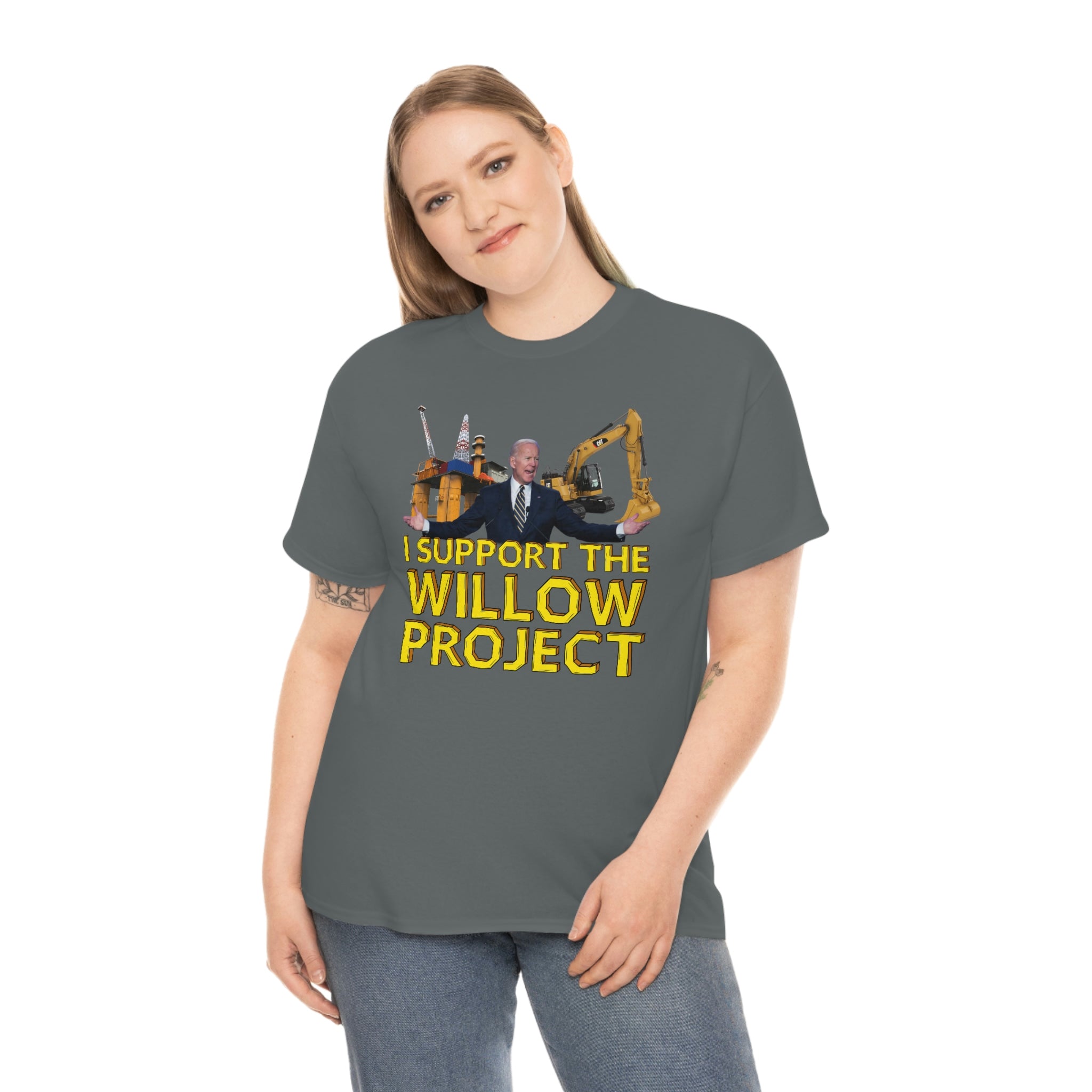 I Support the Willow Project (Biden) - Unisex Heavy Cotton Tee