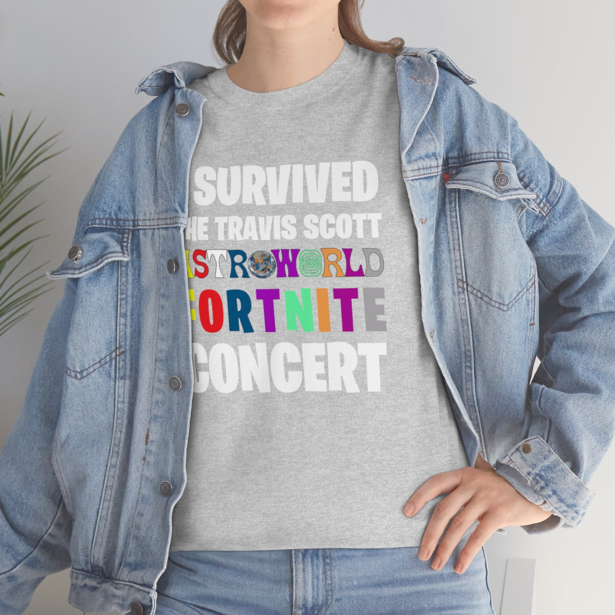 I SURVIVED THE TRAVIS SCOTT FORTNITE CONCERT - Unisex Heavy Cotton Tee - All Colors