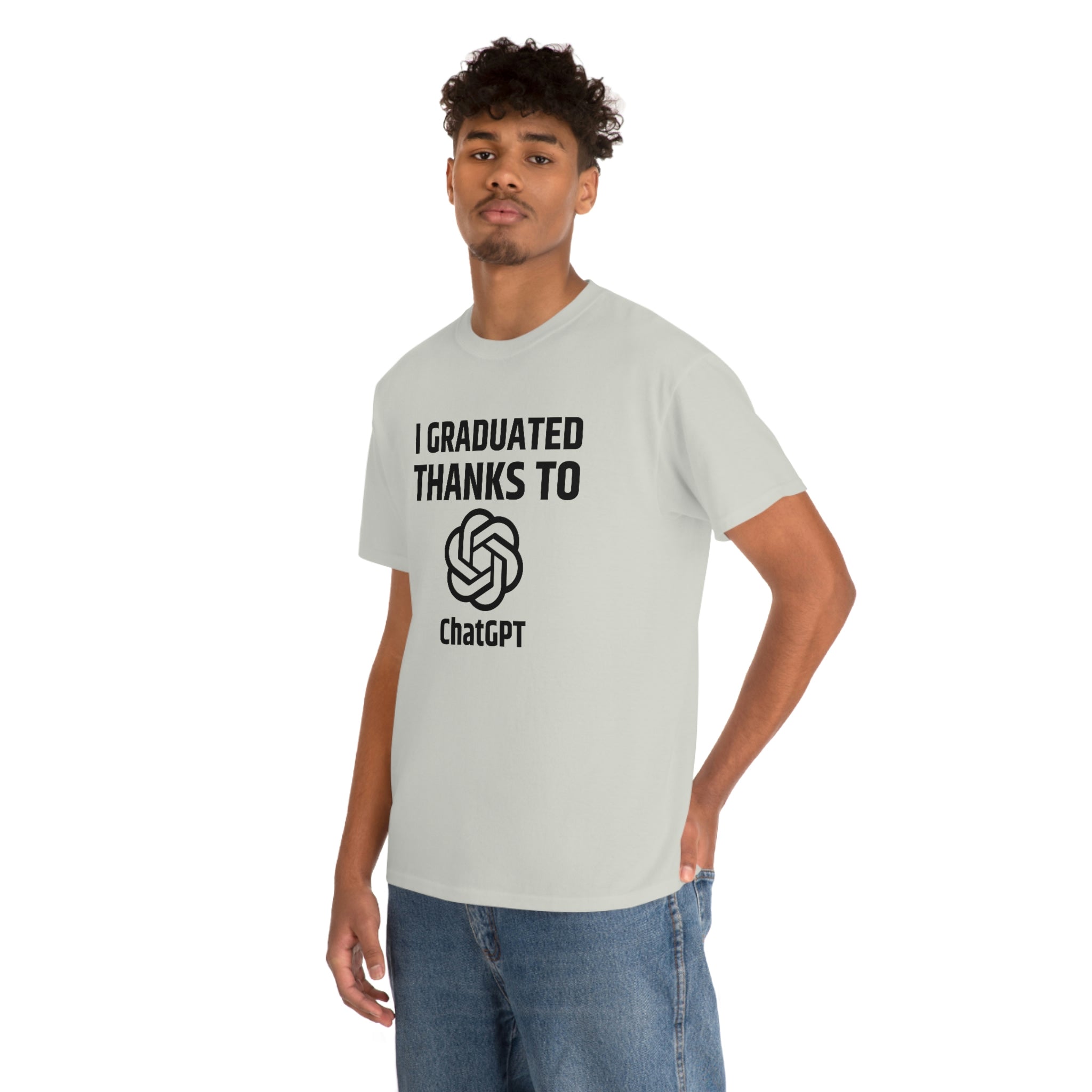 I Graduated Thanks to ChatGPT- Unisex Heavy Cotton Tee