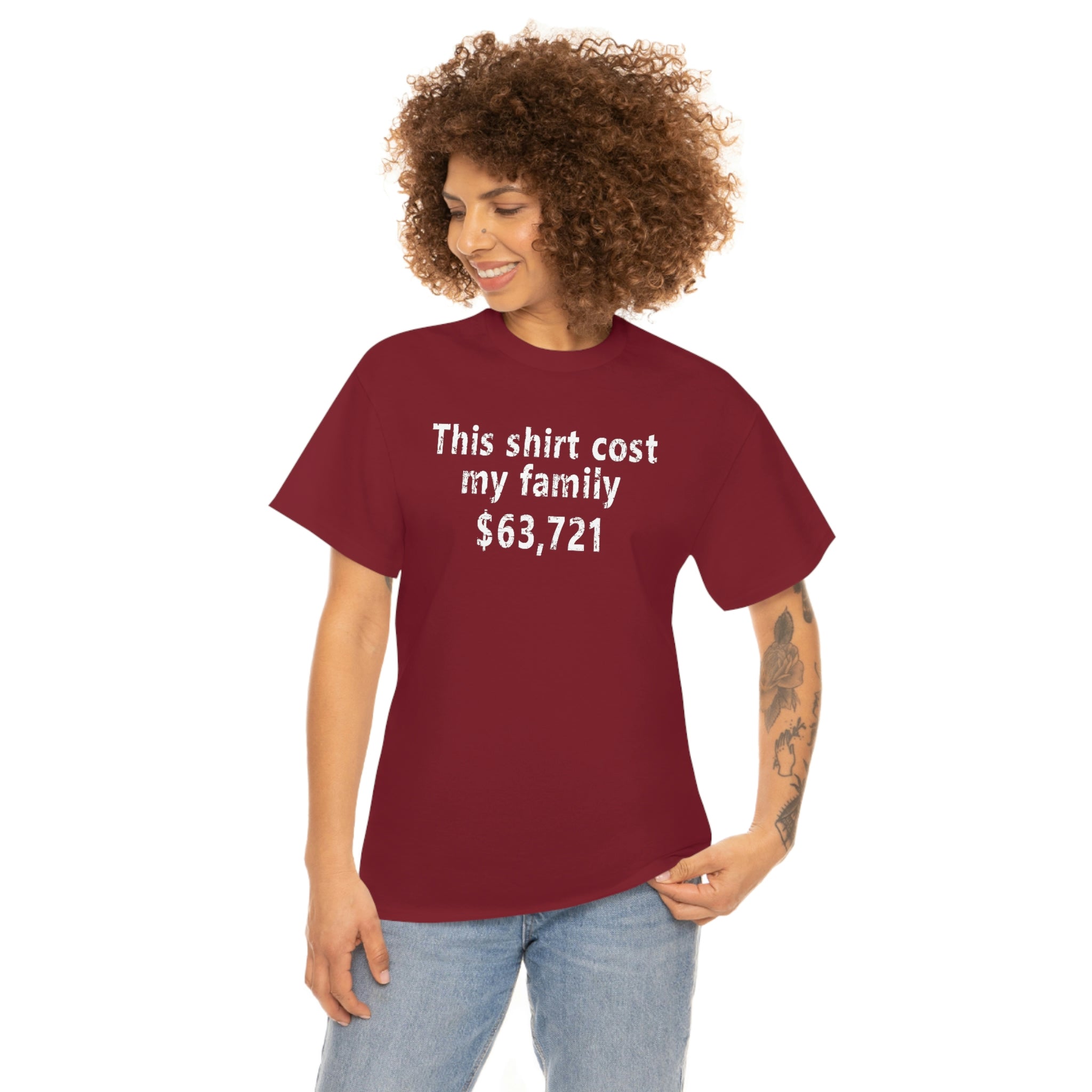 This Shirt Cost my parents $63,721 (Harvard) - Unisex Heavy Cotton Tee