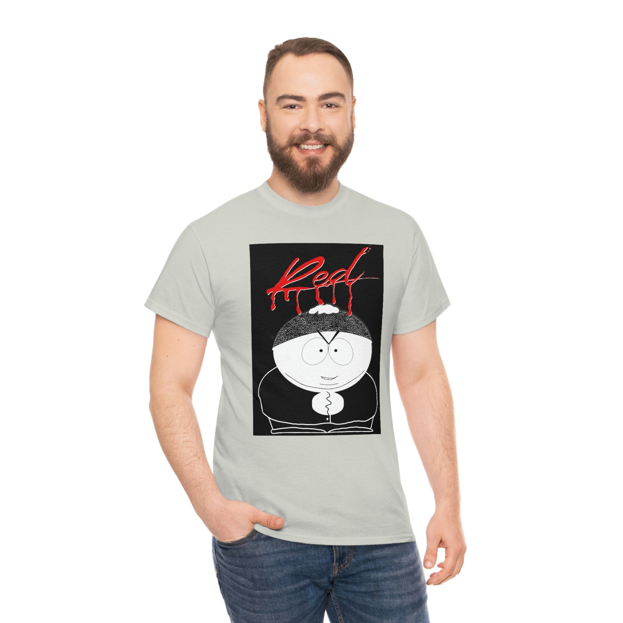 Playboi Cartman (Eric Cartman from South Park) Whole Lotta Red Album Cover - Unisex Heavy Cotton Tee