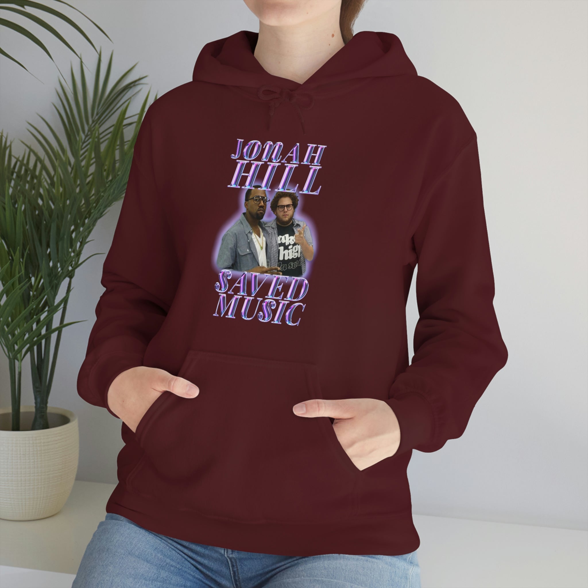 JONAH HILL SAVED MUSIC (KANYE) - Unisex Heavy Blend™ Hooded Sweatshirt