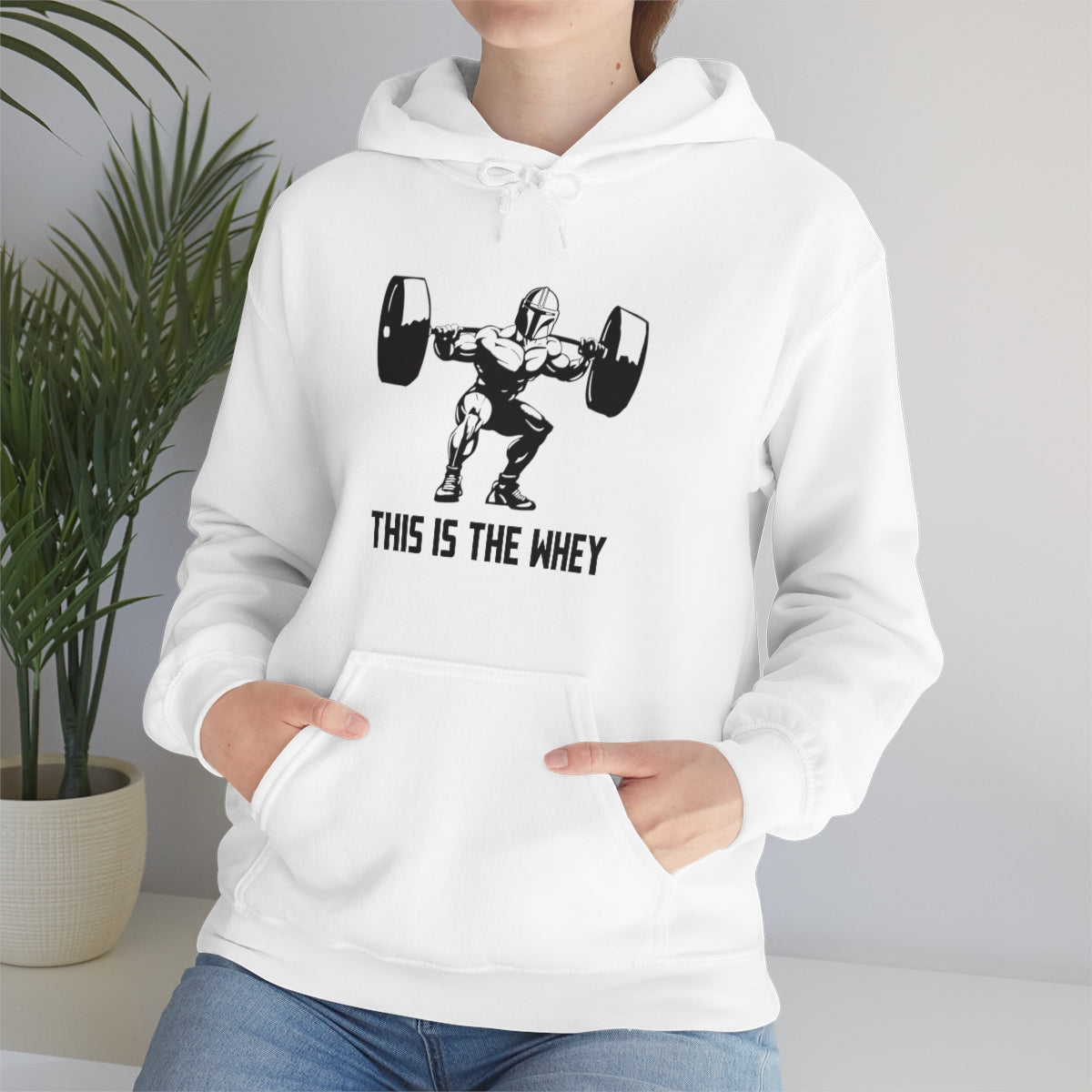 This is the Whey - Unisex Heavy Blend™ Hooded Sweatshirt