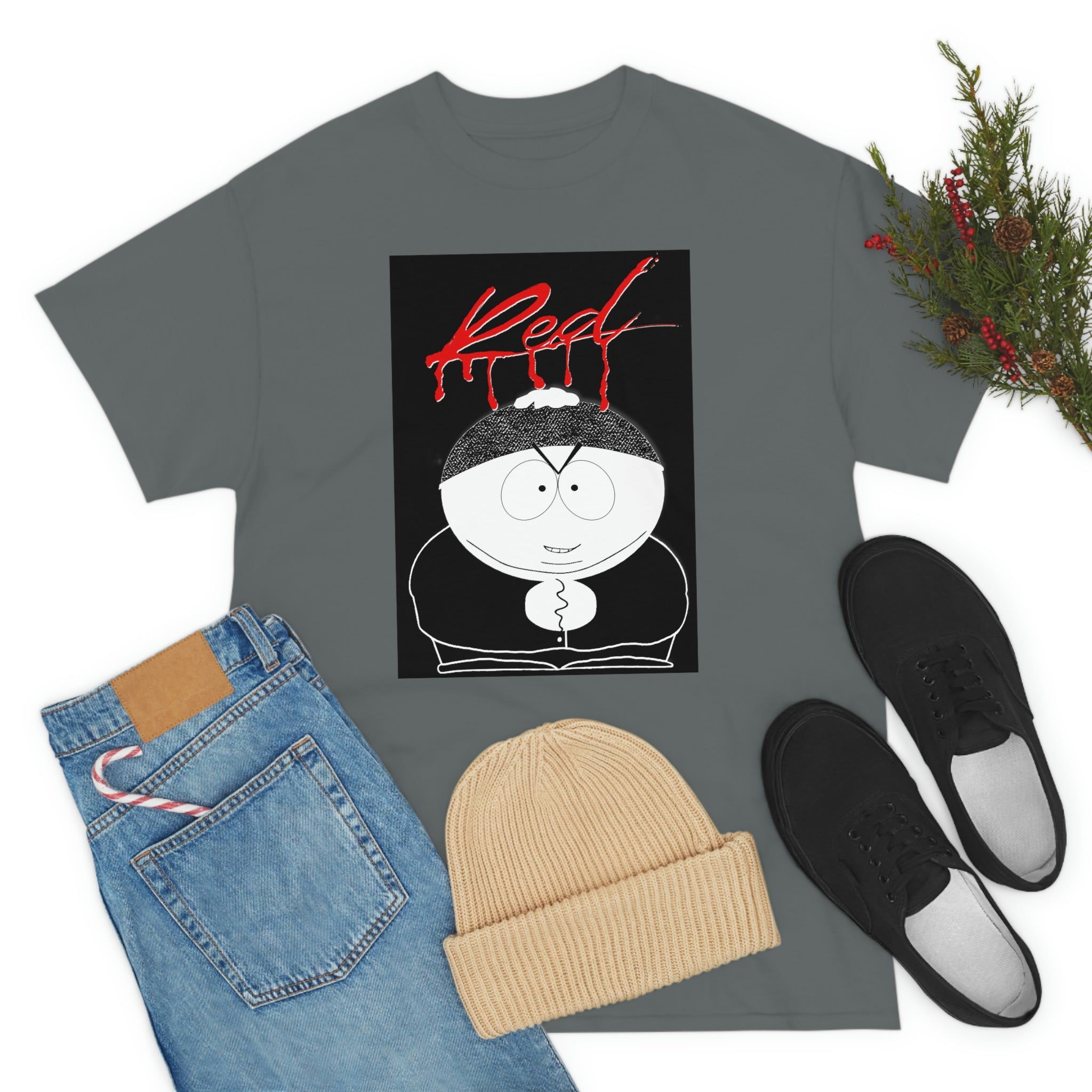 Playboi Cartman (Eric Cartman from South Park) Whole Lotta Red Album Cover - Unisex Heavy Cotton Tee