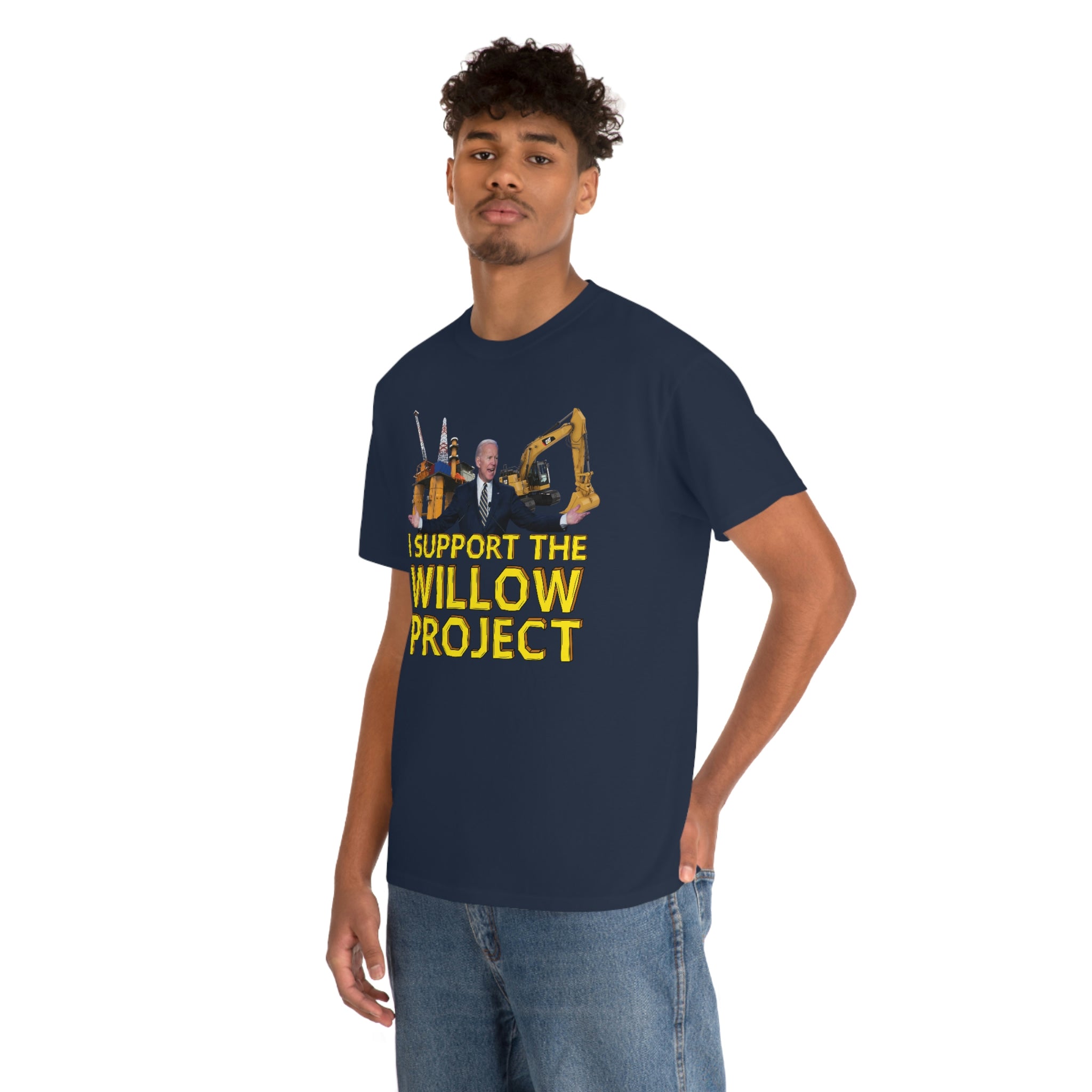 I Support the Willow Project (Biden) - Unisex Heavy Cotton Tee