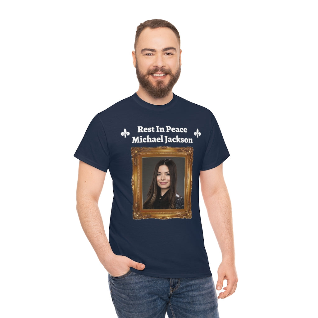 Rest In Peace Michael Jackson (Miranda Cosgrove from iCarly) - Unisex Heavy Cotton Tee - All Colors