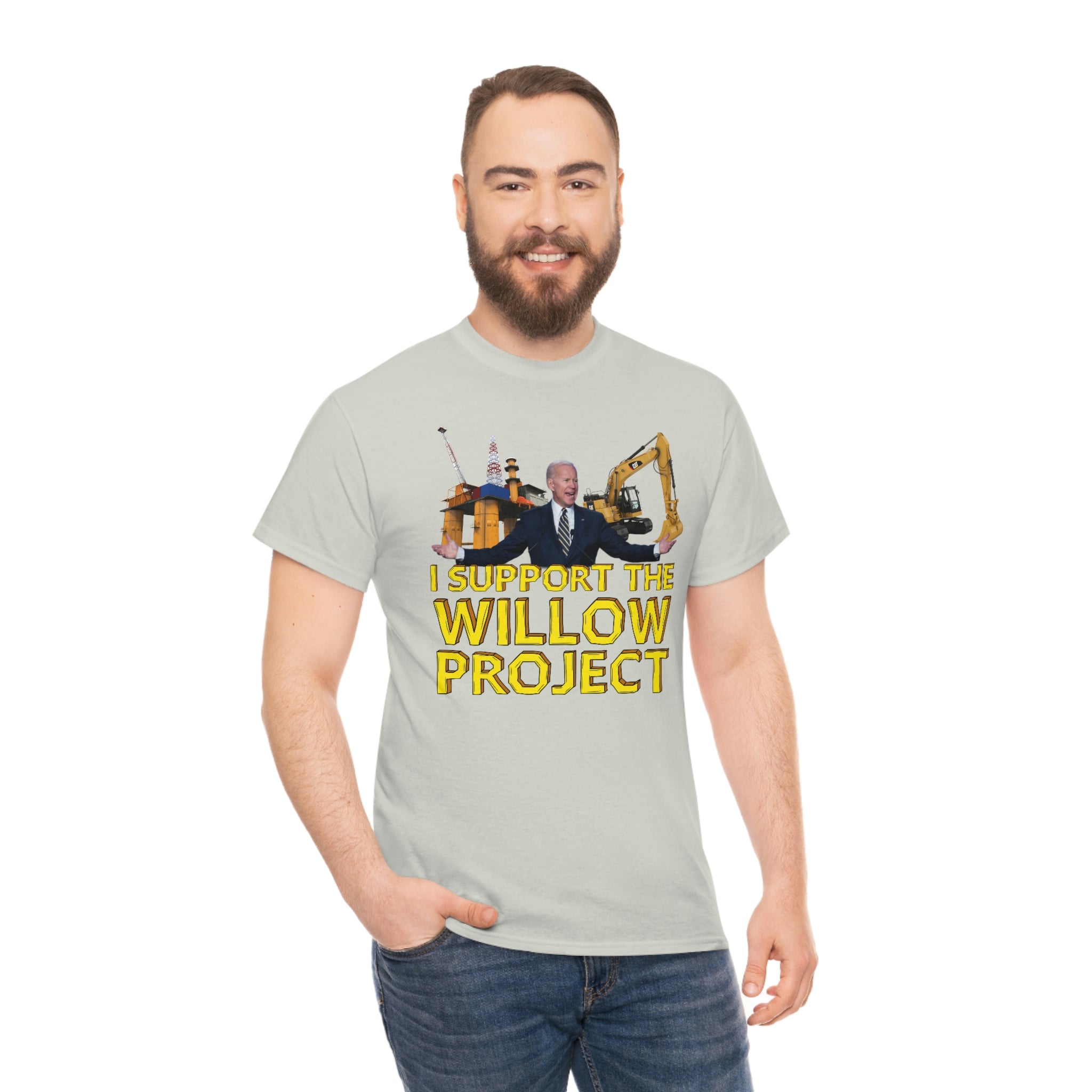 I Support the Willow Project (Biden) - Unisex Heavy Cotton Tee