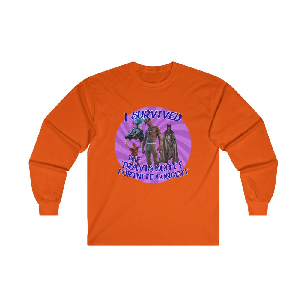 I Survived the Travis Scott Fortnite Concert - Ultra Cotton Long Sleeve Tee - All Colors