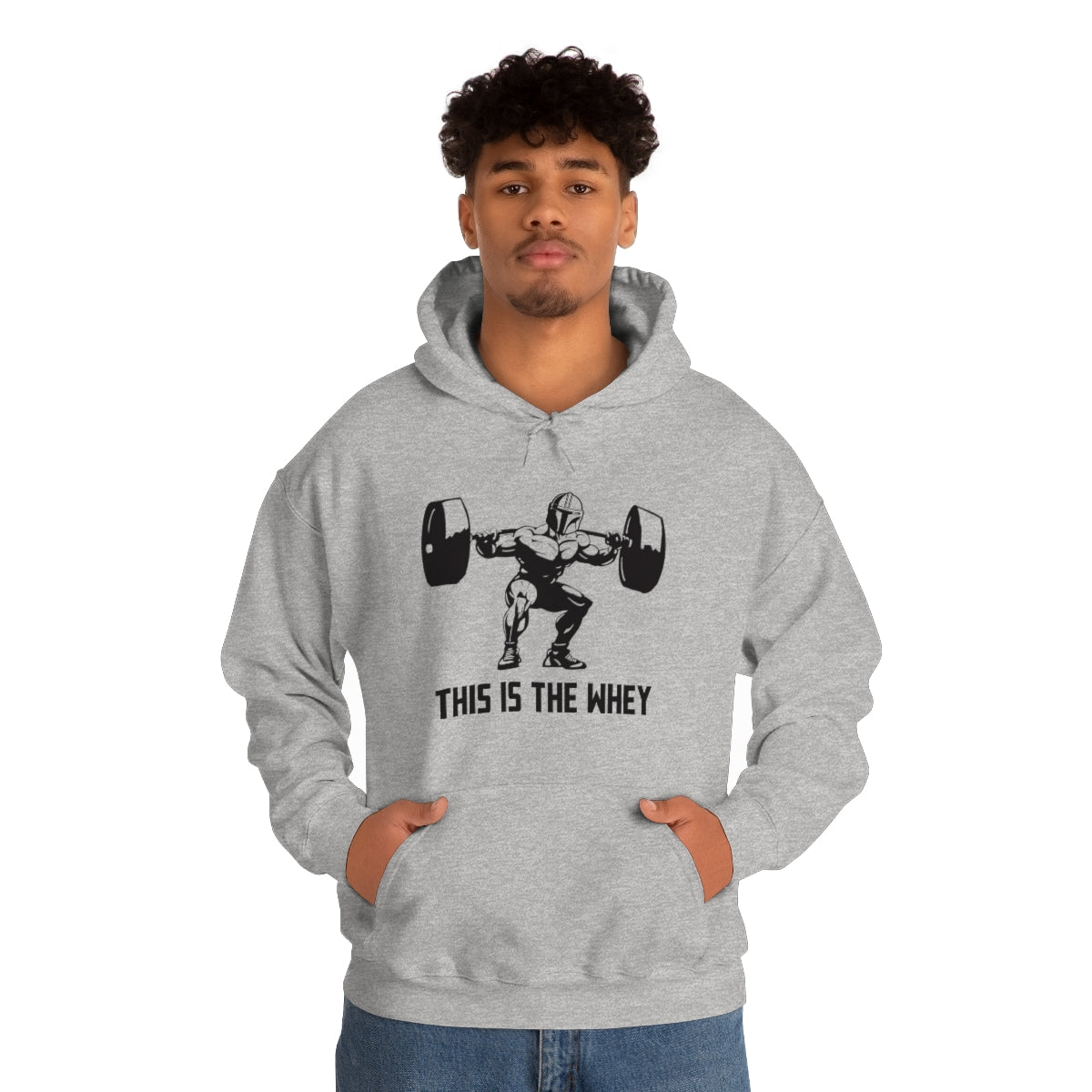 This is the Whey - Unisex Heavy Blend™ Hooded Sweatshirt