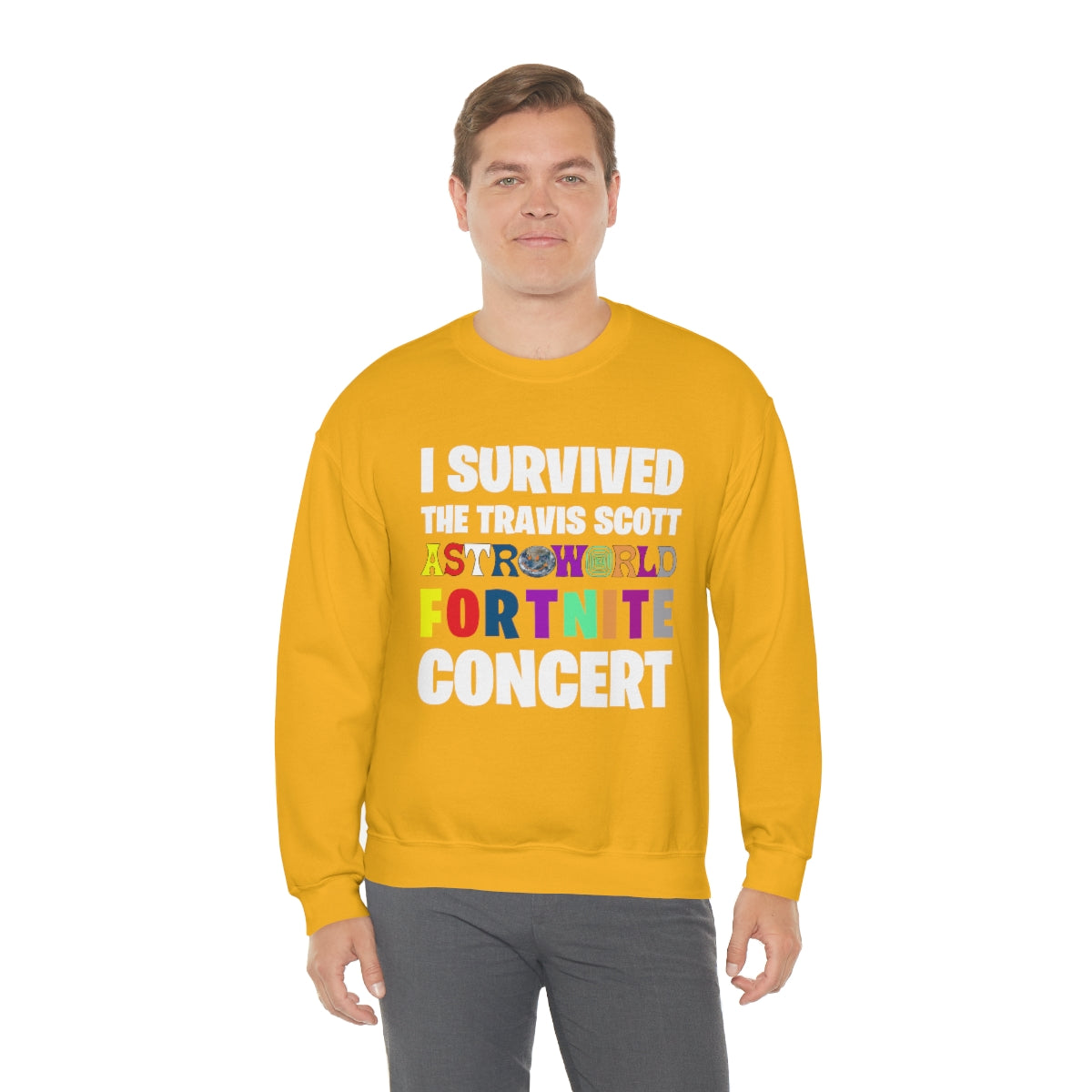 I SURVIVED THE TRAVIS SCOTT FORTNITE CONCERT - Unisex Heavy Blend™ Crewneck Sweatshirt