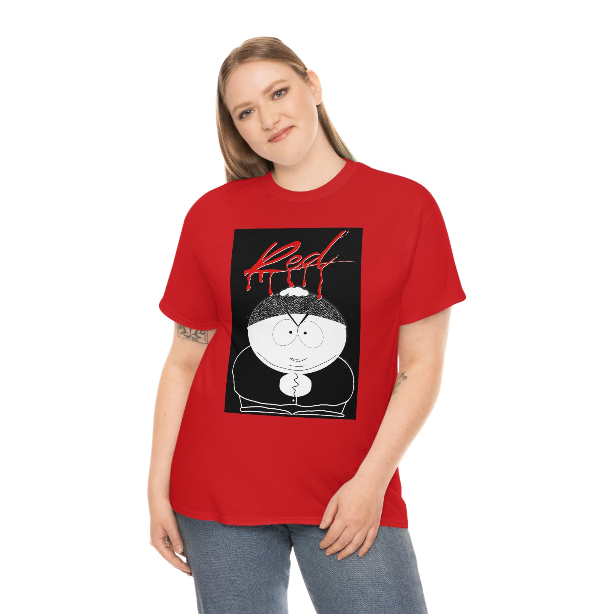 Playboi Cartman (Eric Cartman from South Park) Whole Lotta Red Album Cover - Unisex Heavy Cotton Tee