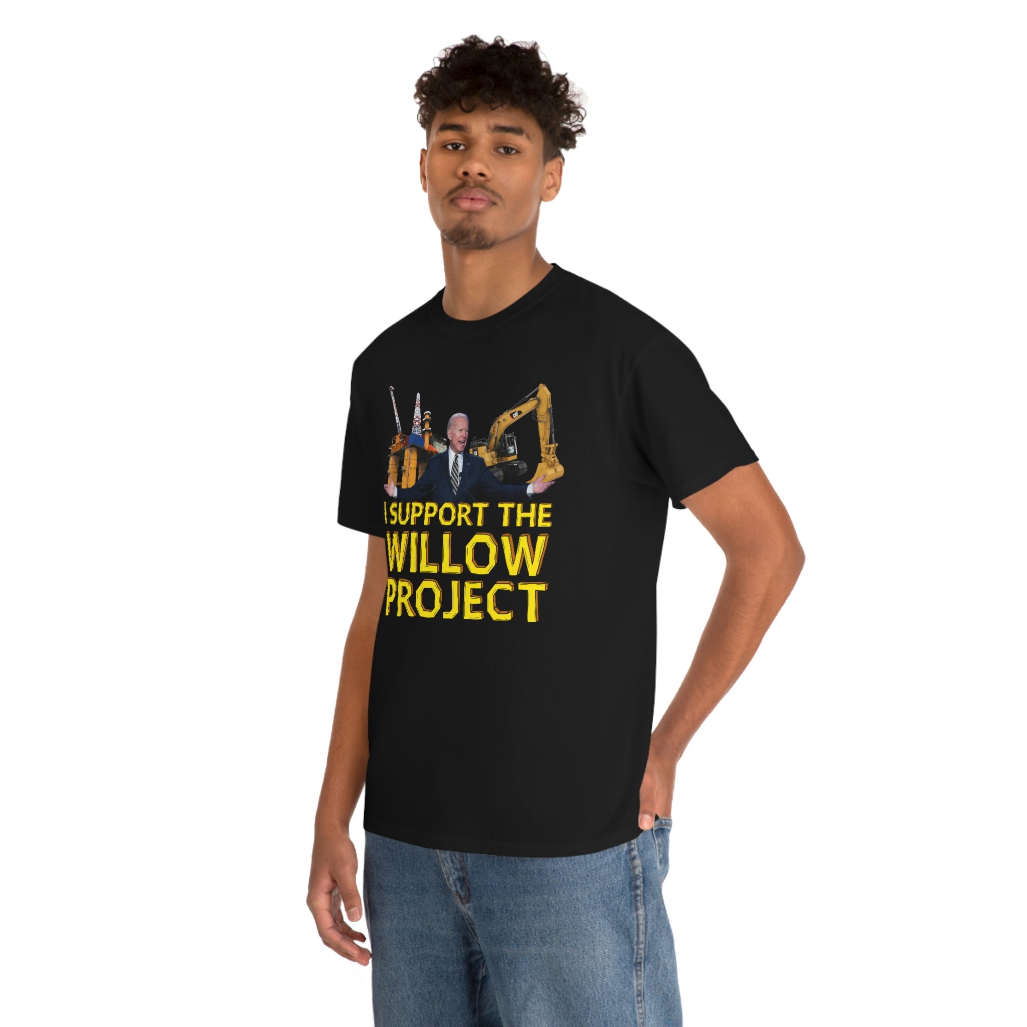 I Support the Willow Project (Biden) - Unisex Heavy Cotton Tee