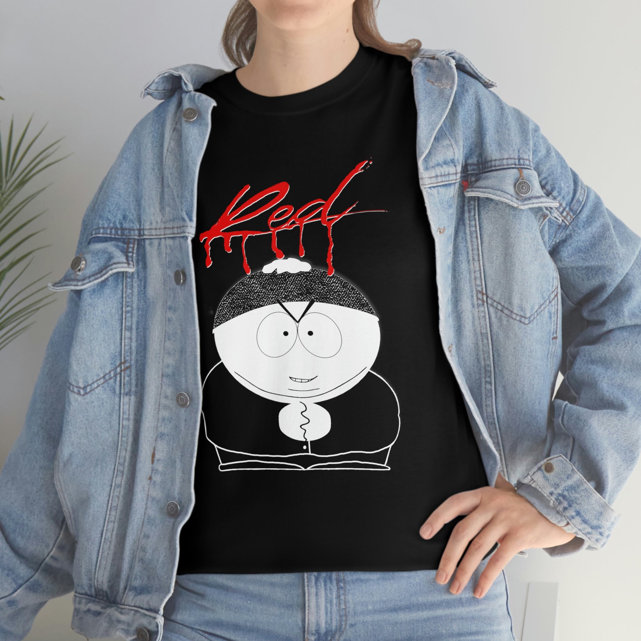 Playboi Cartman (Eric Cartman from South Park) Whole Lotta Red Album Cover - Unisex Heavy Cotton Tee